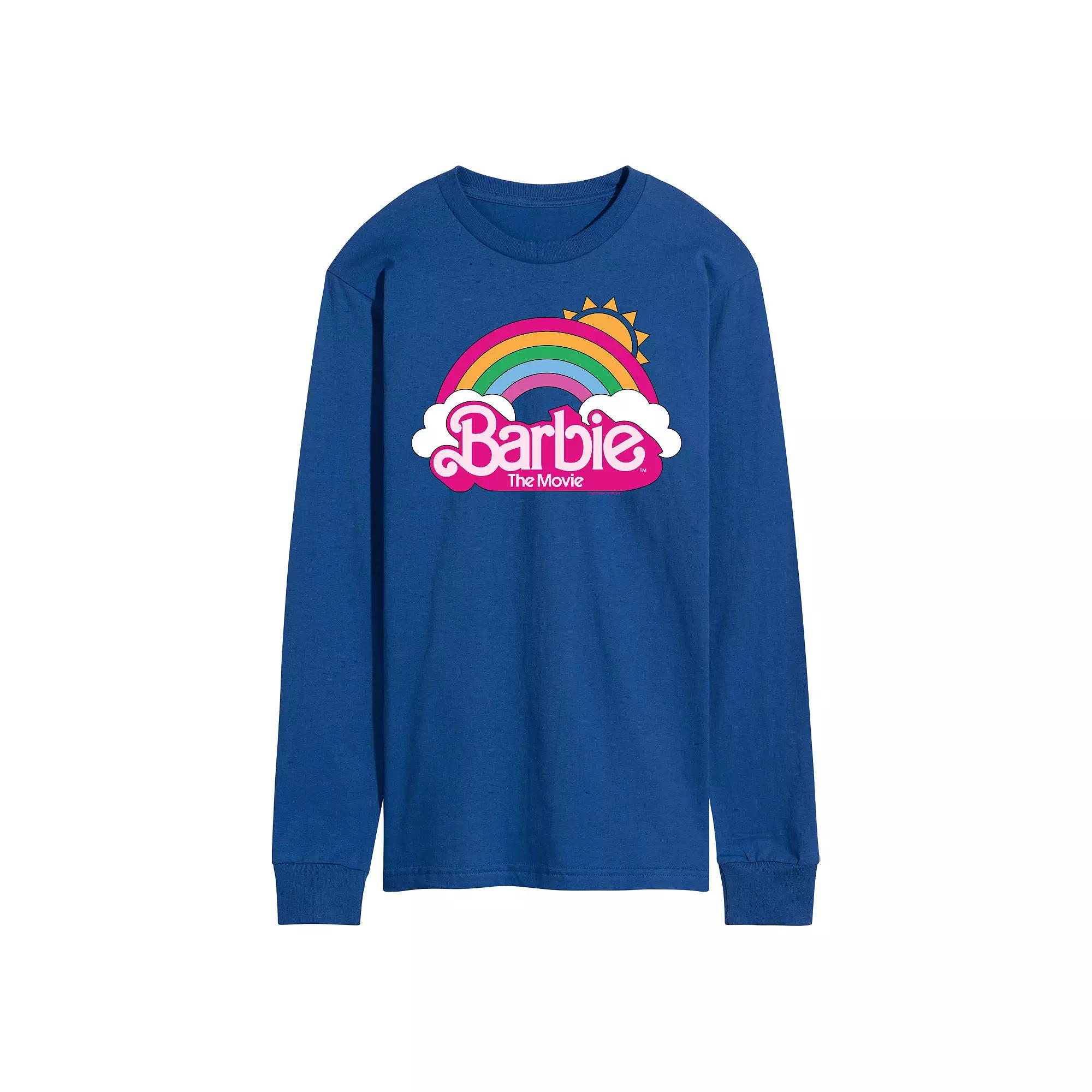Men's Barbie Theatrical Logo Long Sleeve Graphic Tee,  Product Image