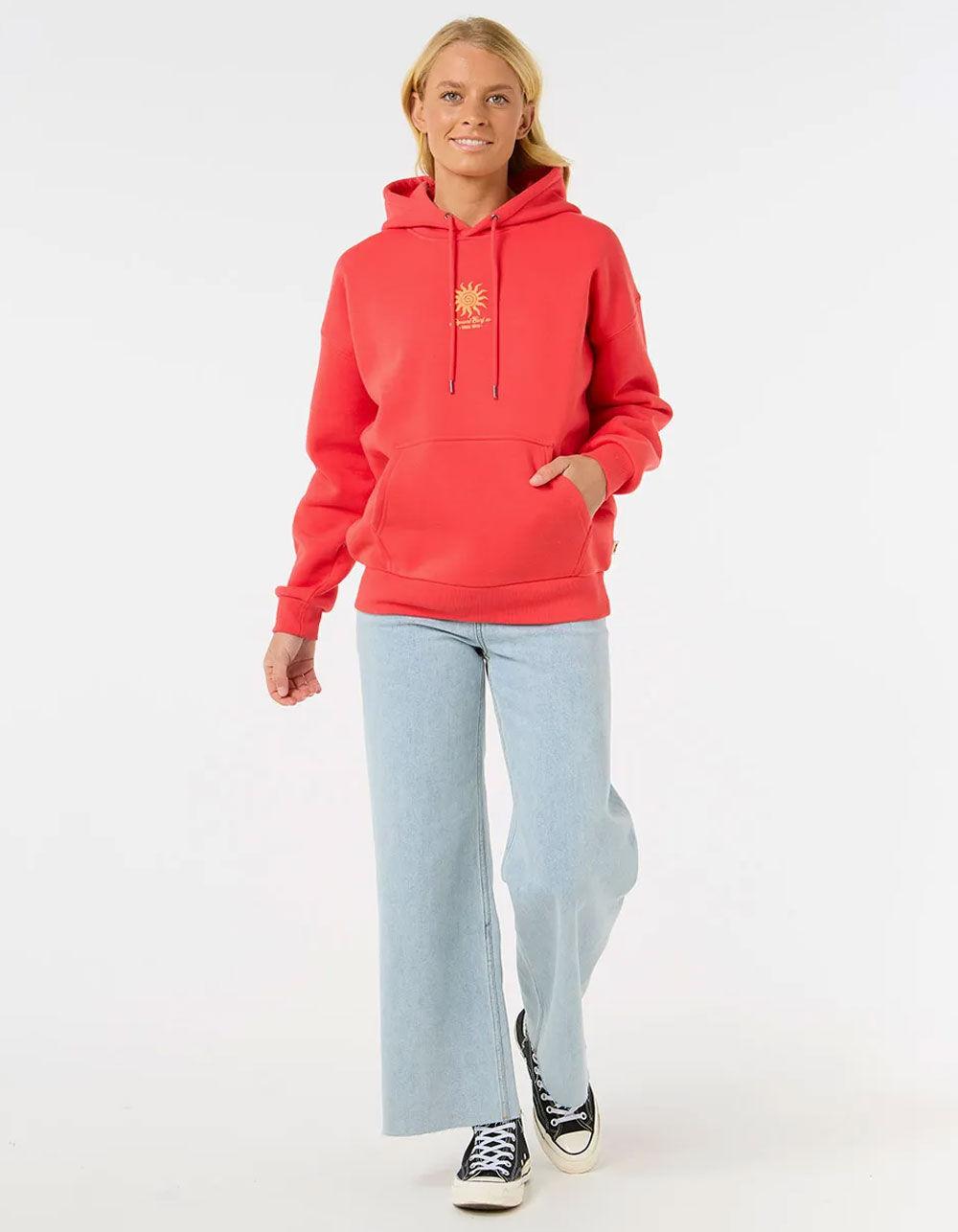 RIP CURL Cala Band Womens Hoodie - RED Product Image
