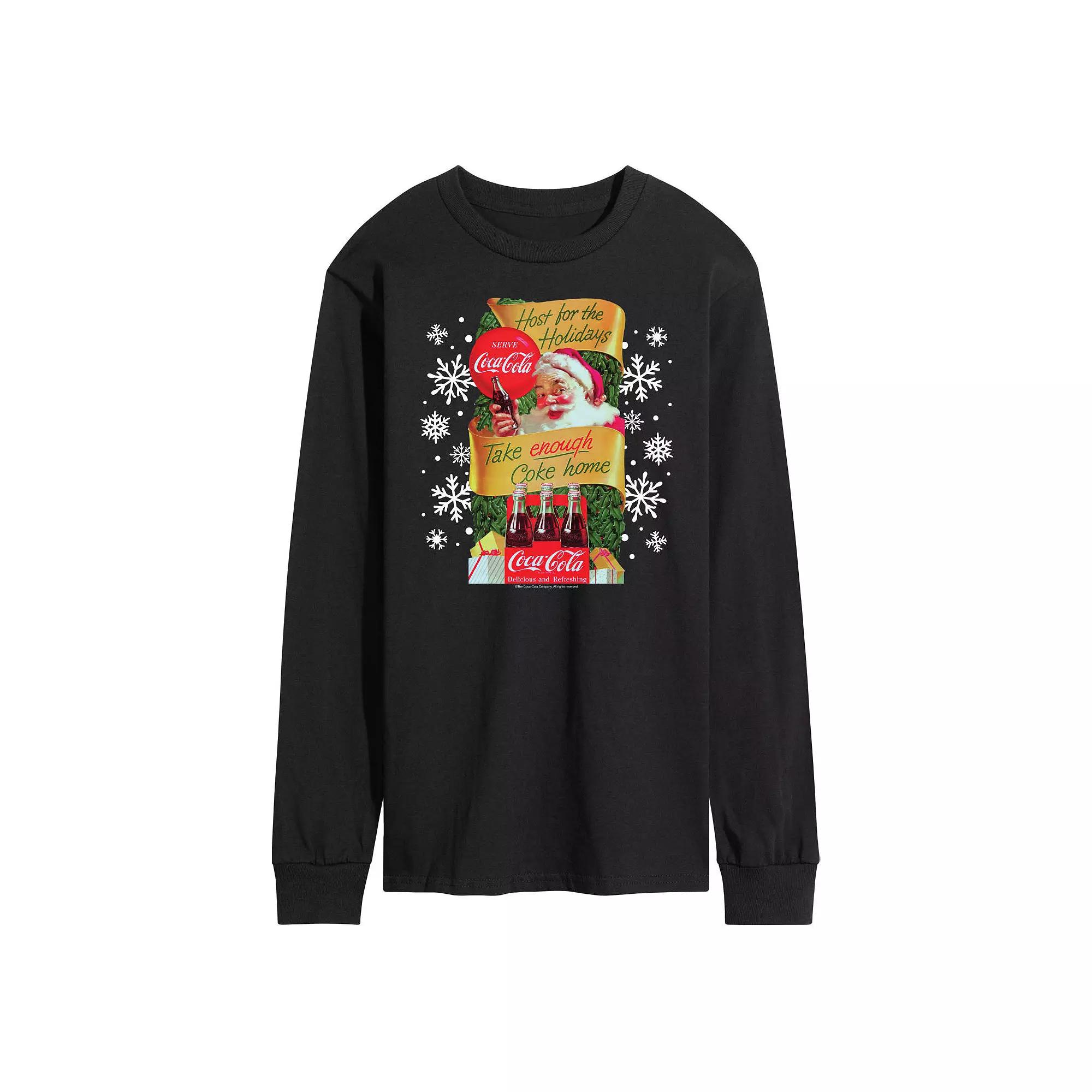 Men's CocaCola Host The Holidays Long Sleeve Graphic Tee,  Product Image