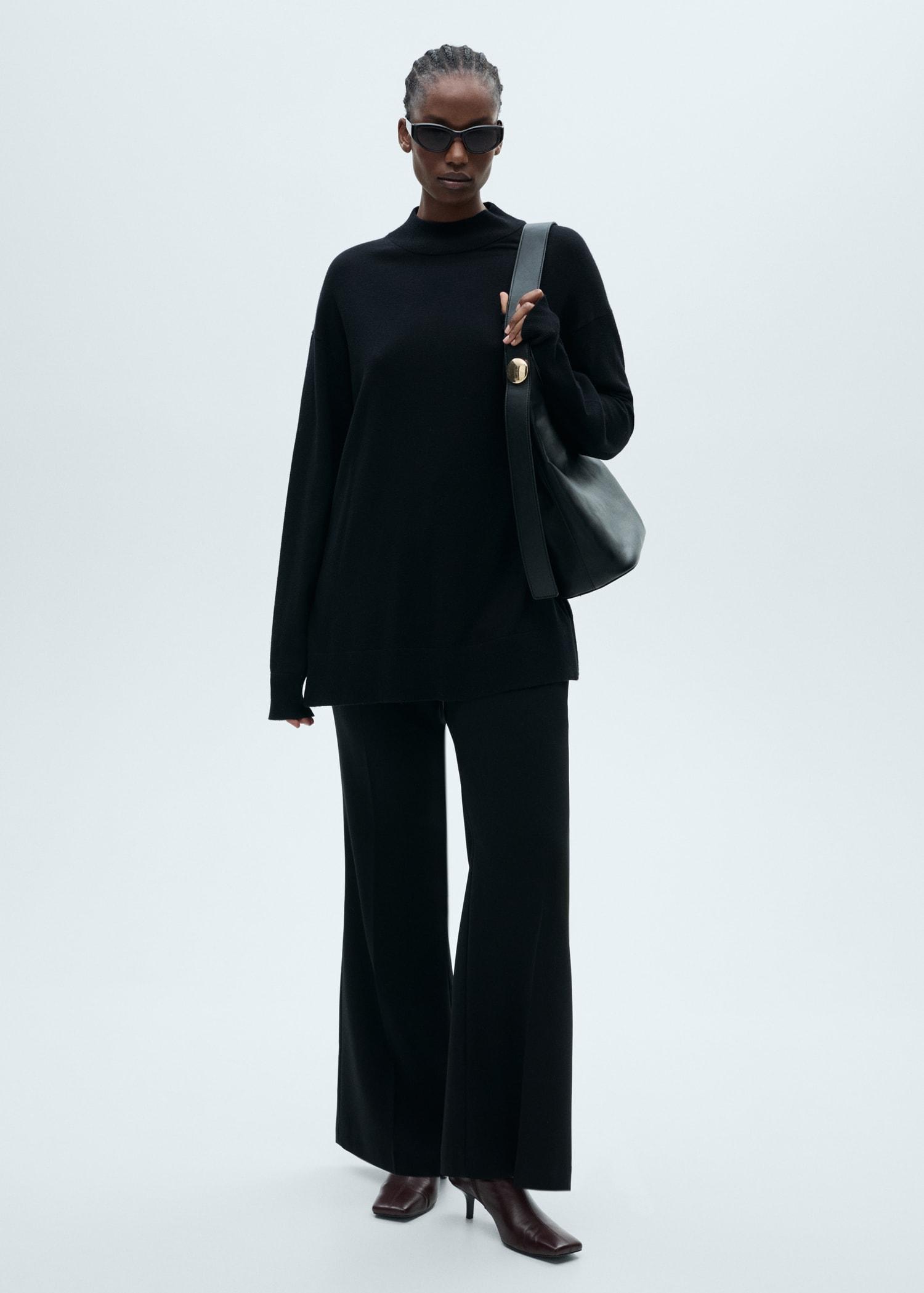 Perkins neck knitted sweater - Women | MANGO USA Product Image