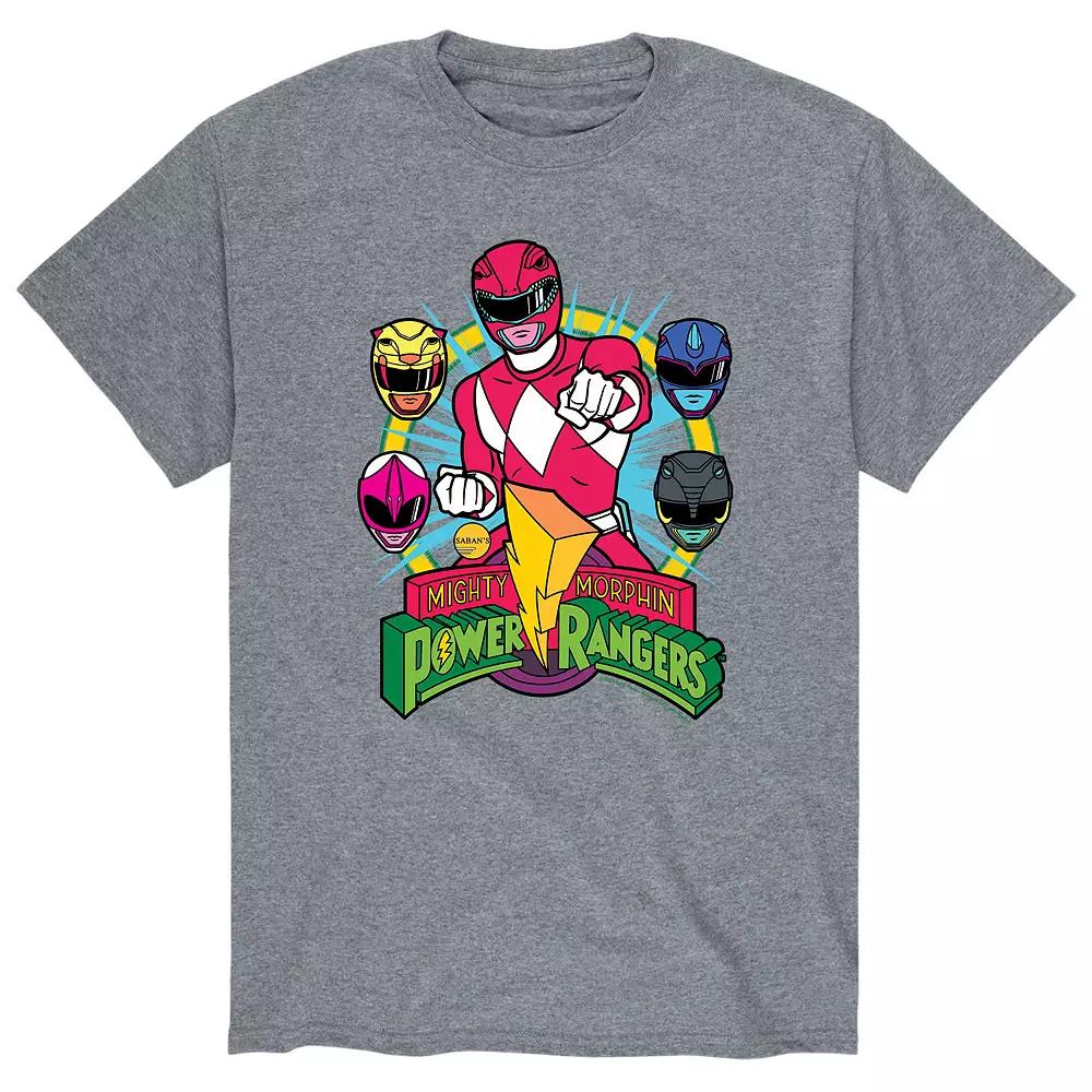 Men's Power Rangers Red Ranger Faces Tee,  Product Image