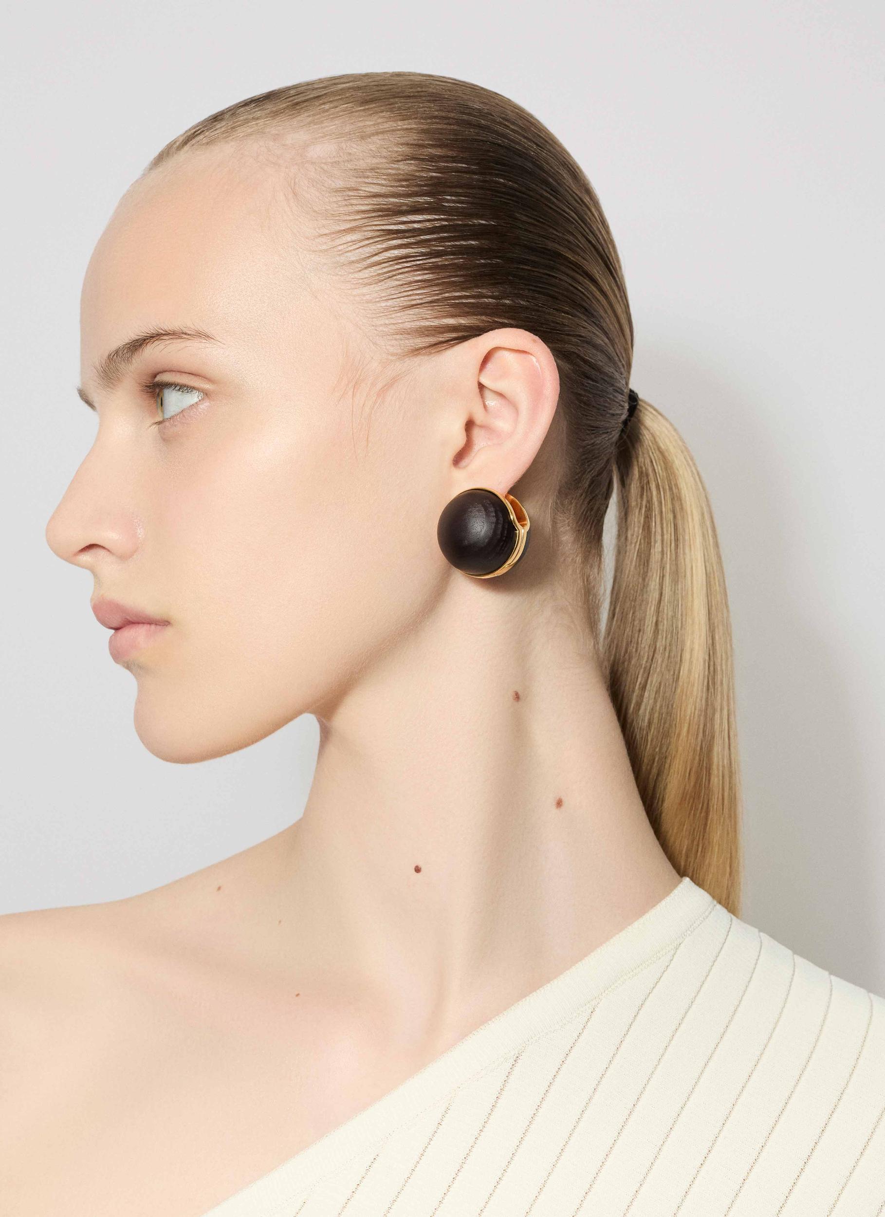 BROWN SPHERE EARRINGS Product Image