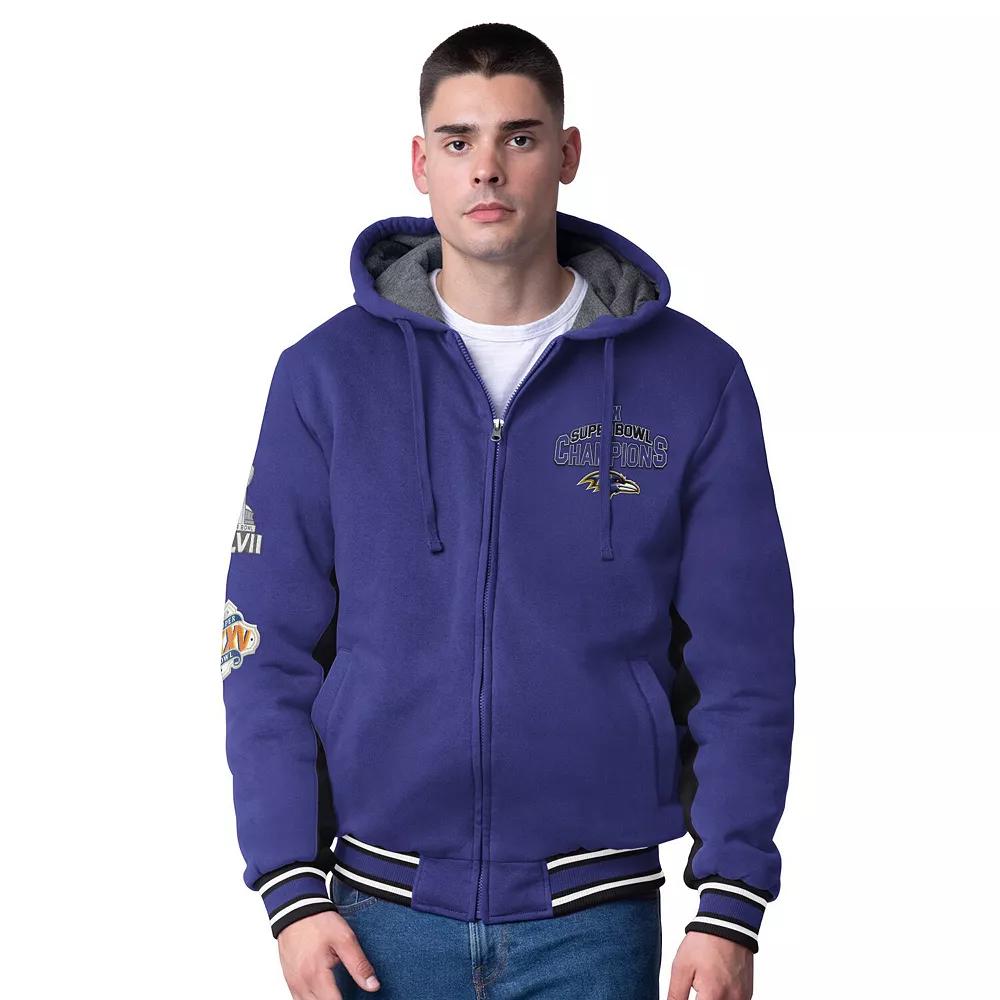 Men's G-III Extreme Purple Baltimore Ravens No Huddle Commemorative Full-Zip Hoodie Jacket,  Product Image