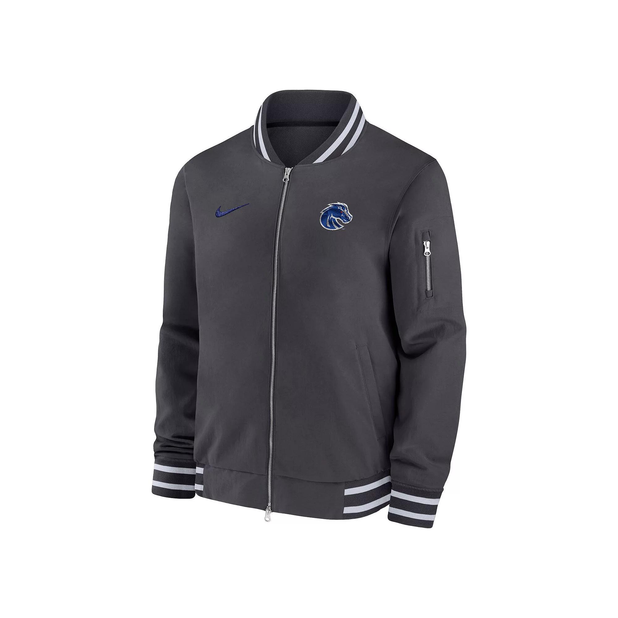 Men's Nike Anthracite Boise State Broncos Full-Zip Bomber Jacket,  Product Image