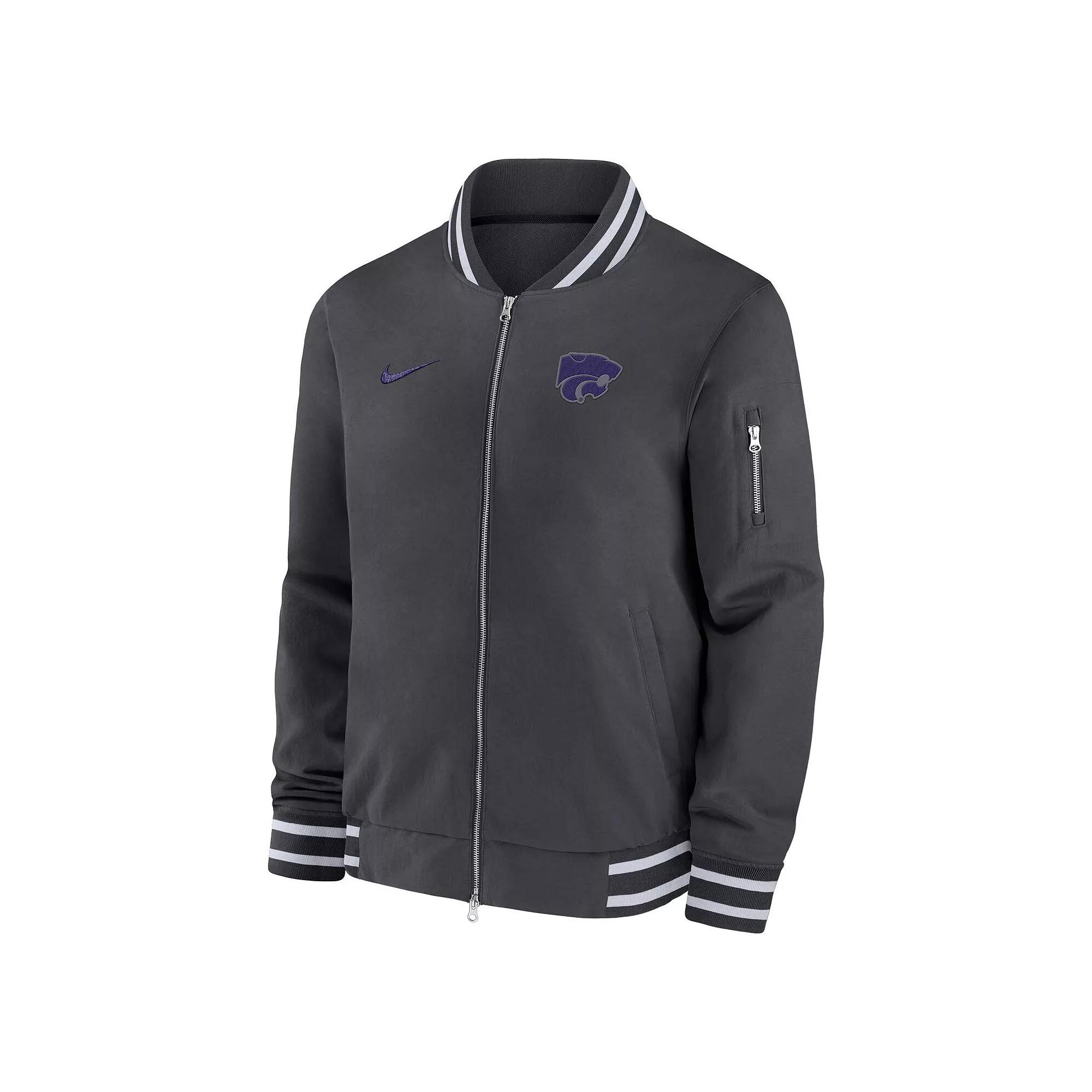 Men's Nike Anthracite Boise State Broncos Full-Zip Bomber Jacket,  Product Image
