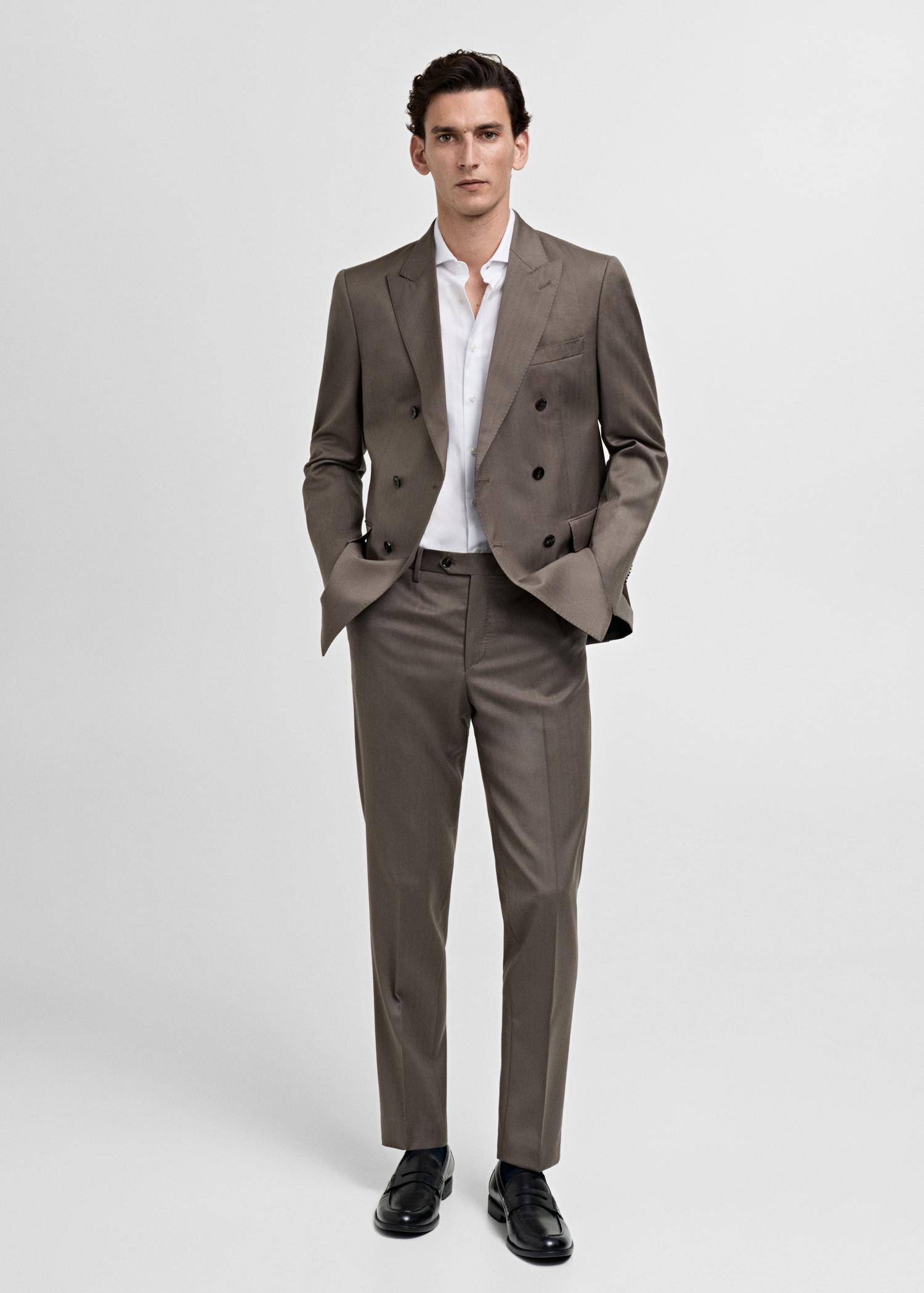 100% cotton slim-fit suit shirt - Men | MANGO USA Product Image