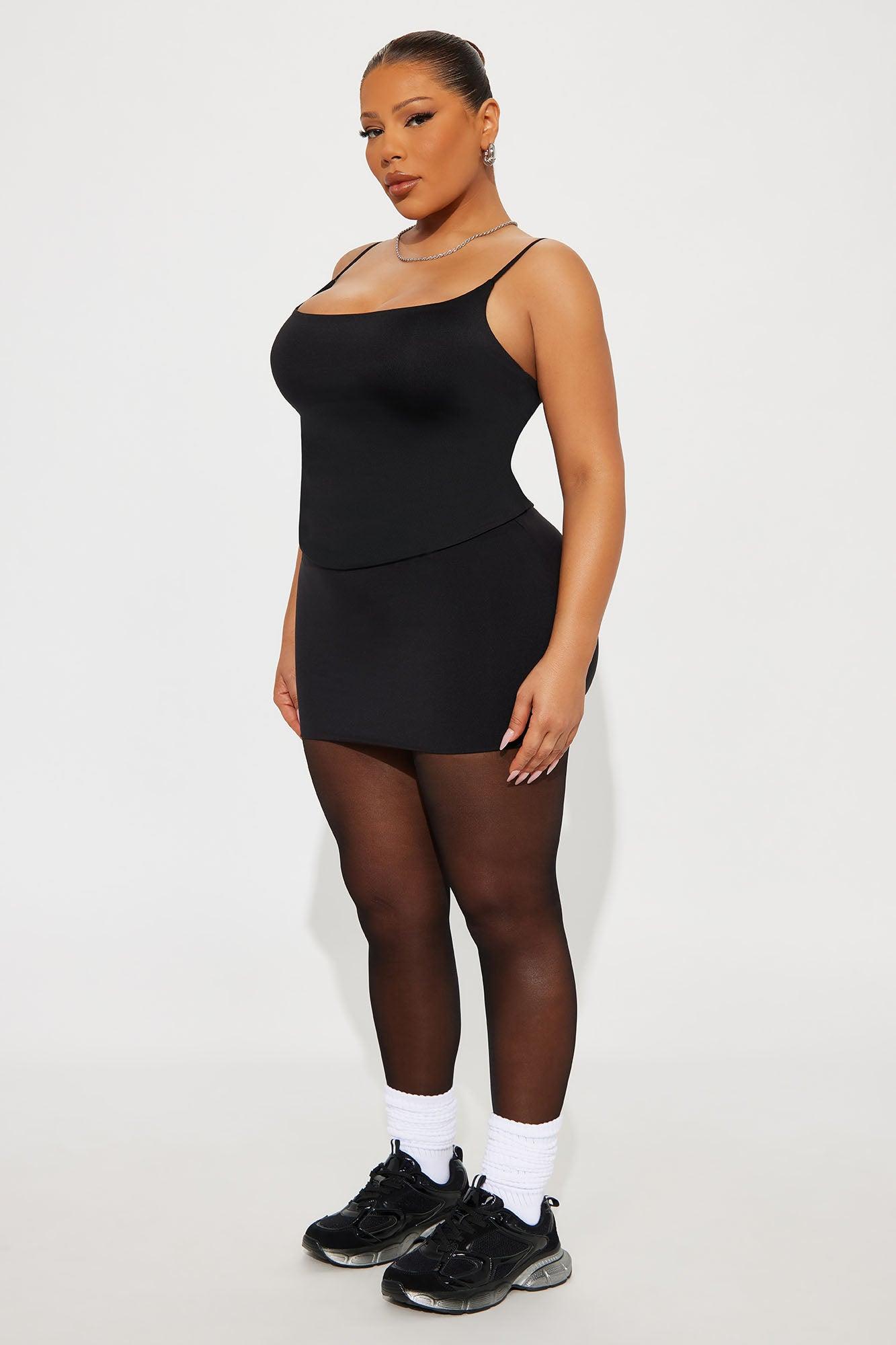 Contour Double Lined Cami Top - Black Female Product Image