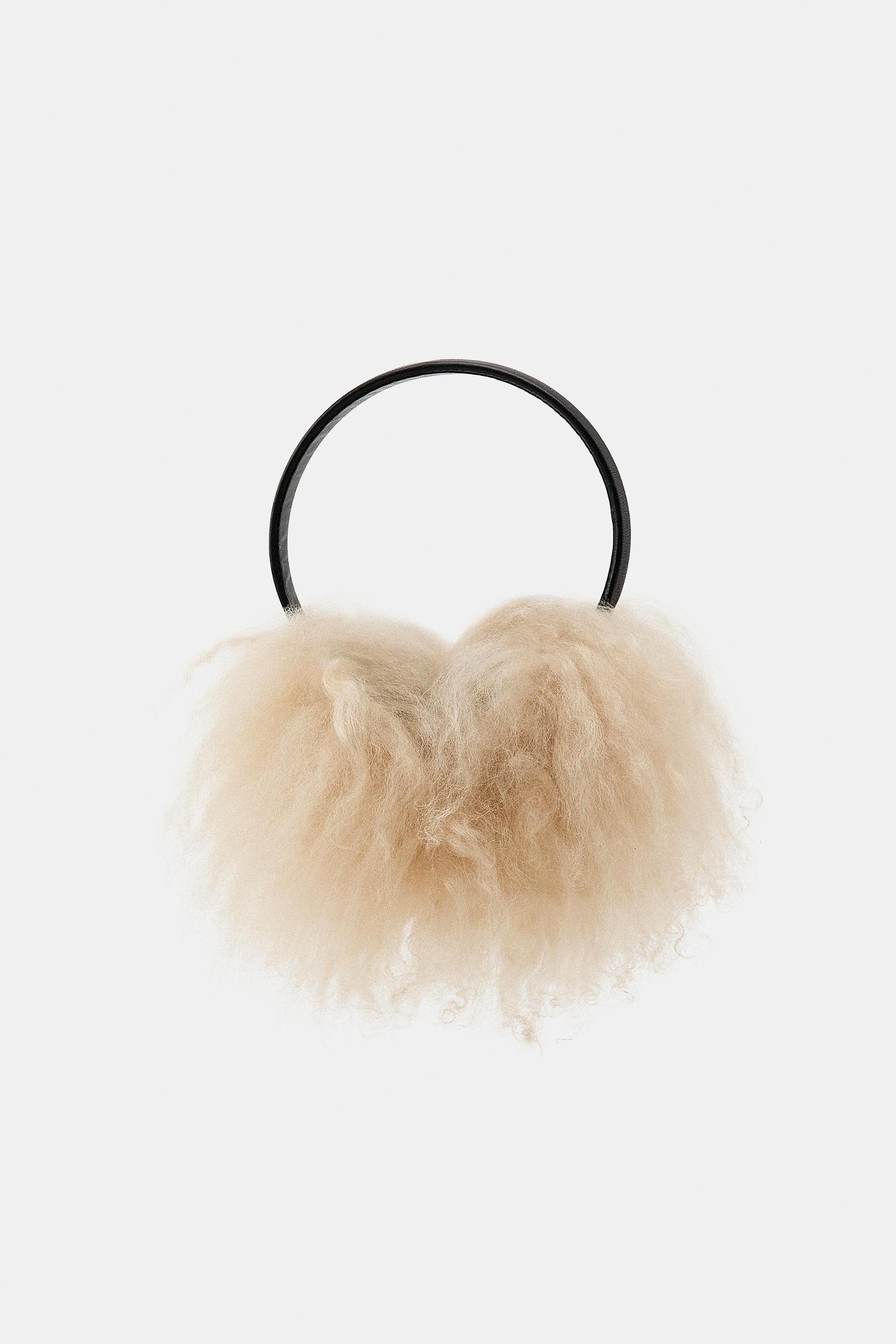 100% LEATHER FUR EARMUFFS Product Image