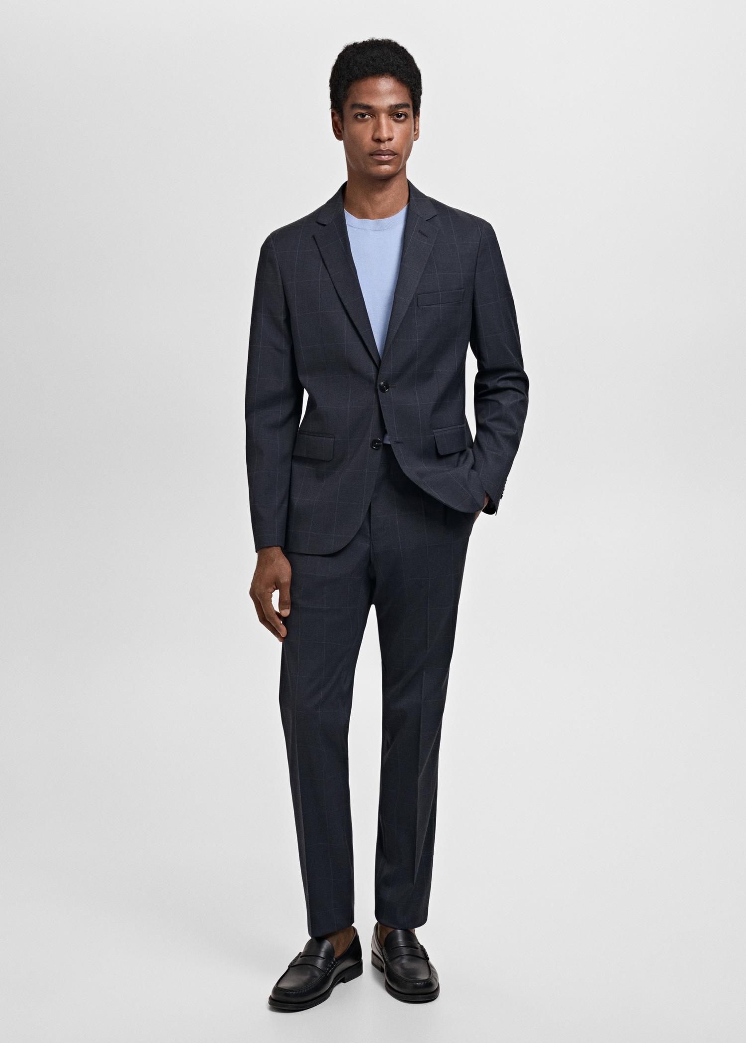 Super slim-fit suit jacket in stretch fabric - Men | MANGO USA Product Image