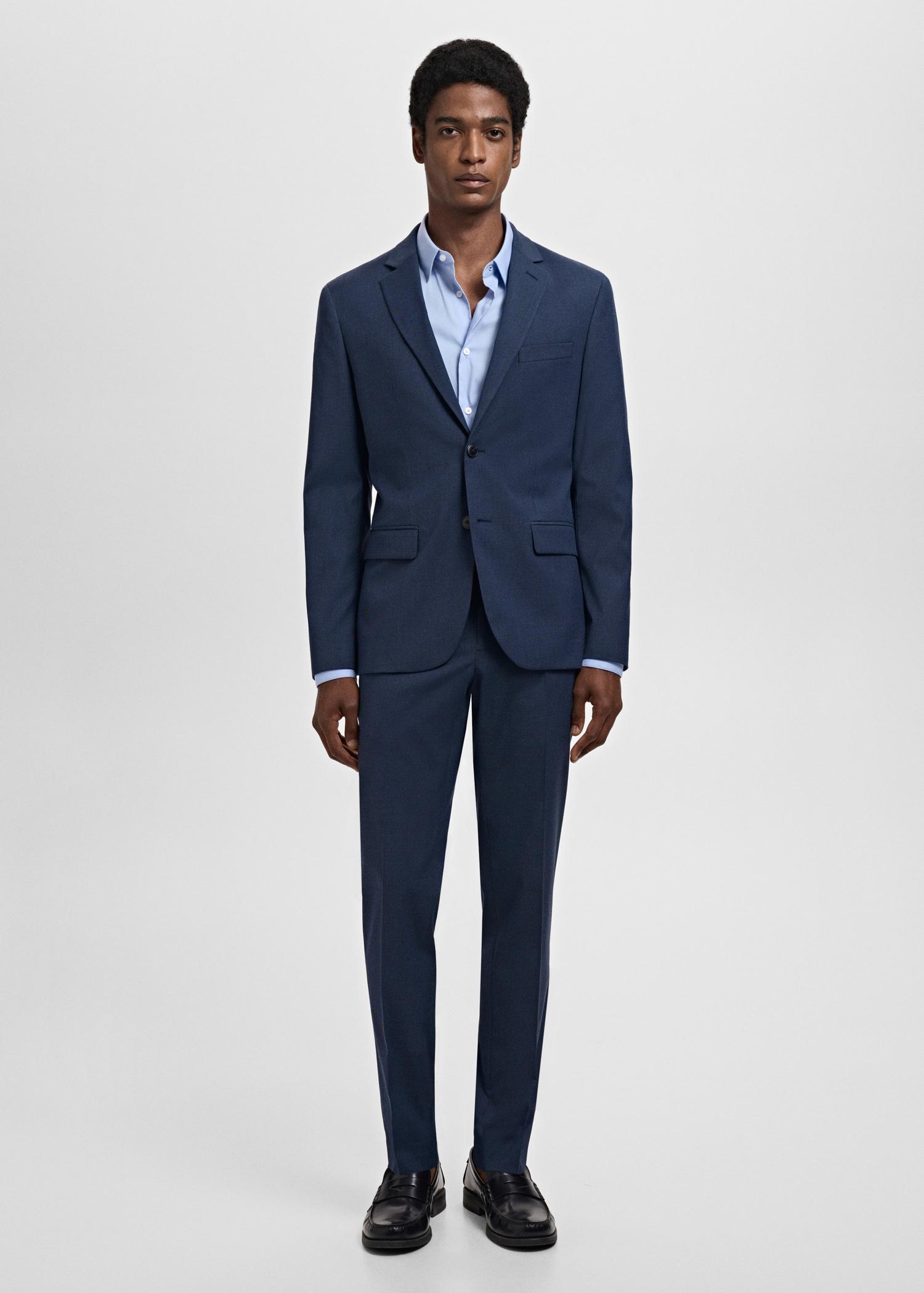 Stretch fabric super slim-fit suit trousers - Men | MANGO USA Product Image