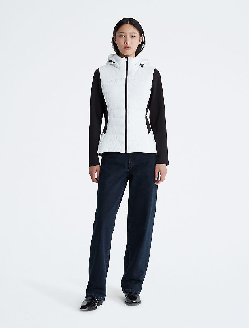 Mixed Media Puffer Jacket Product Image