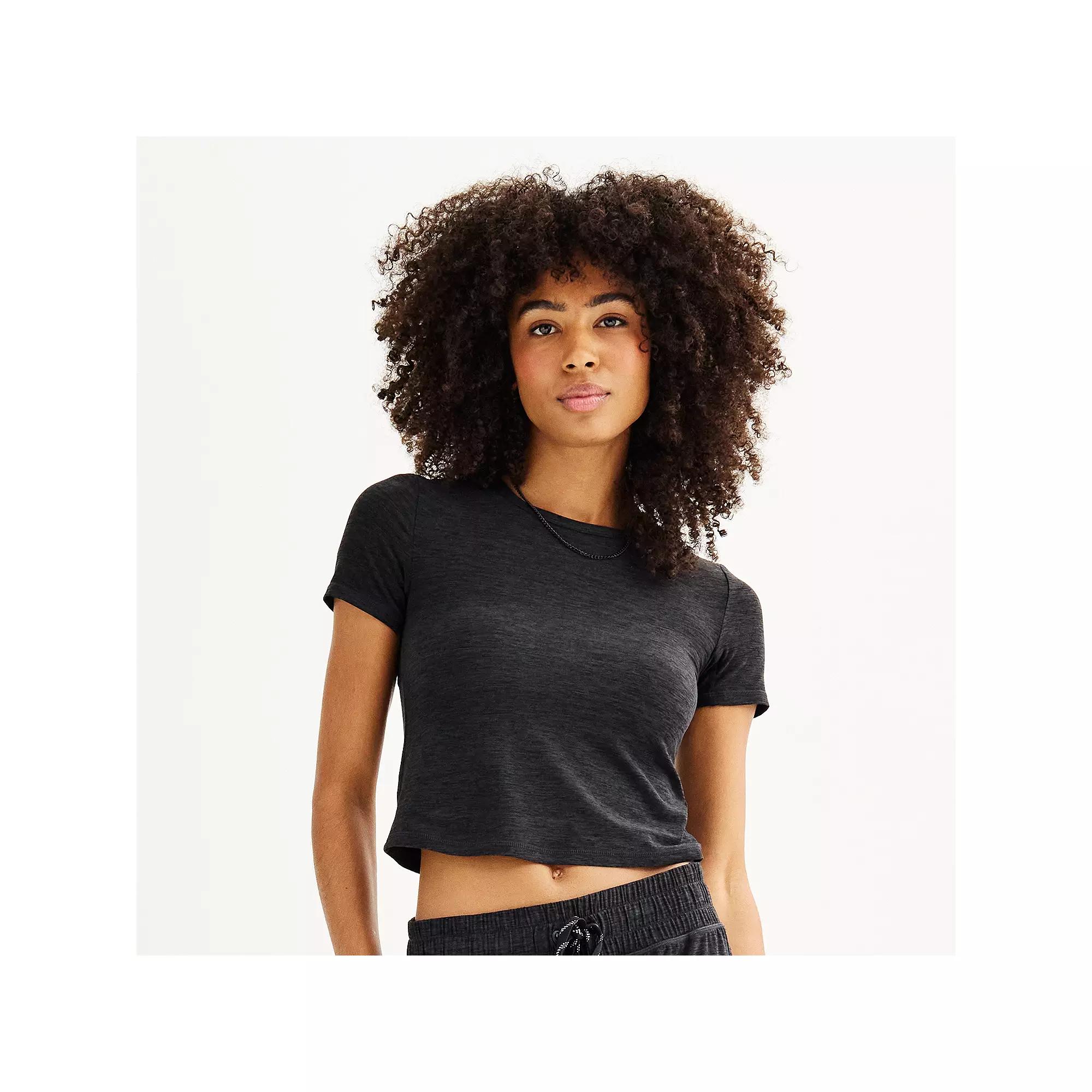 Women's FLX Wander Slim Fit Short Sleeve Tee, Size: XXL, Black Grey Coal Product Image