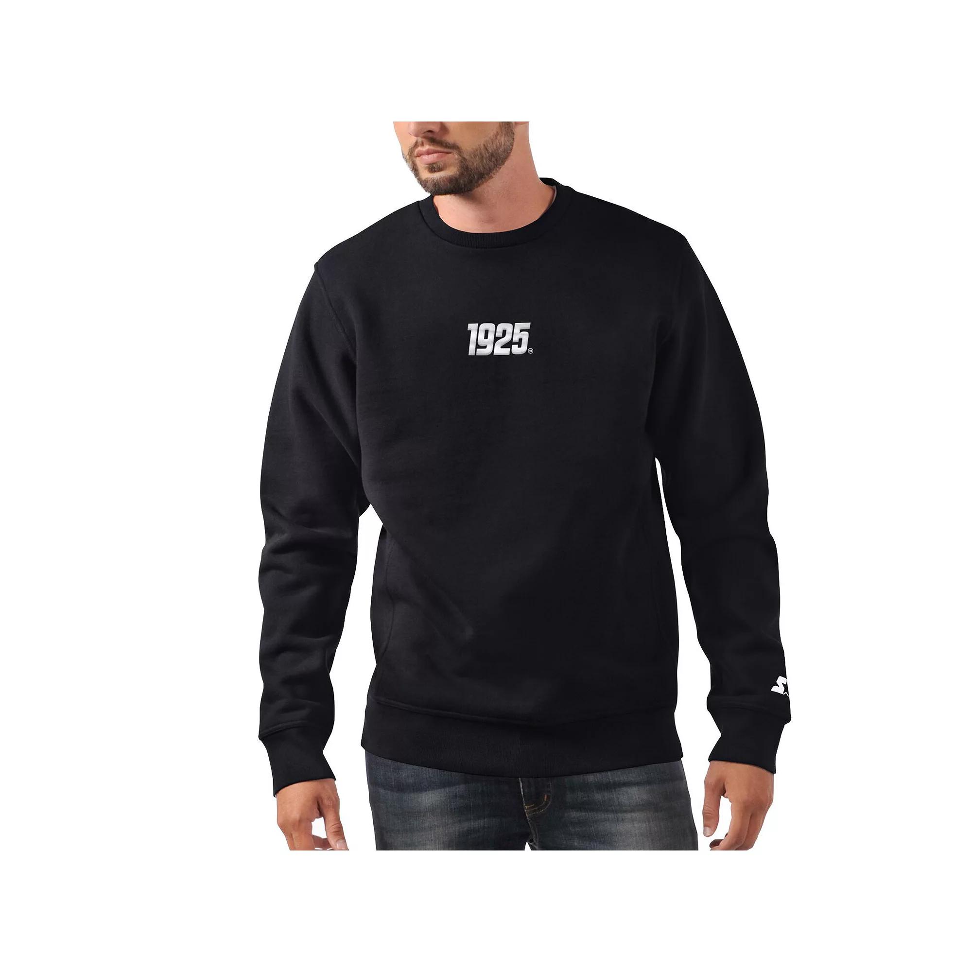 Men's Starter Black New York Giants 1925 Collection Long Sleeve Pullover Sweatshirt,  Product Image