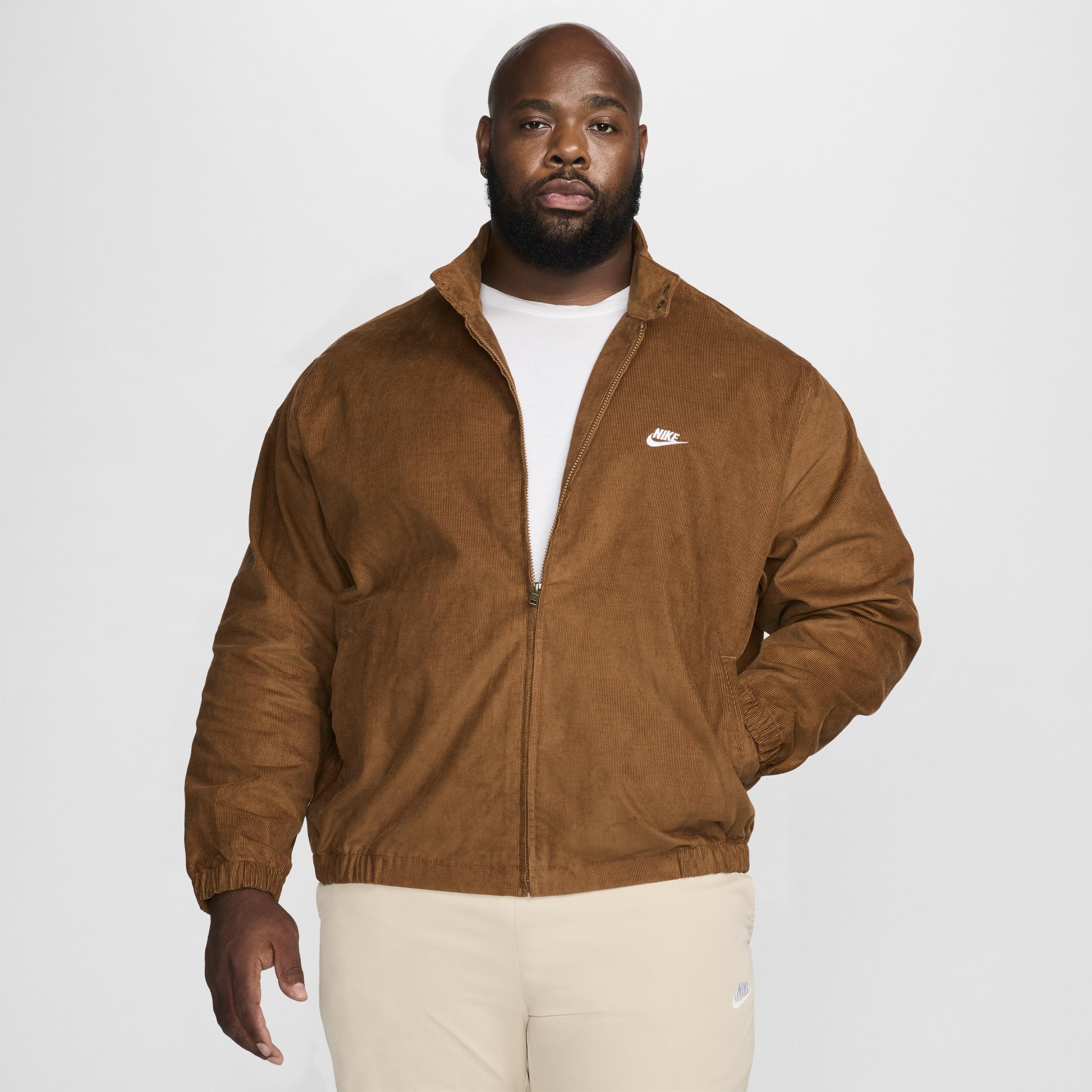 Nike Mens Nike Club Harrington Corduroy Jacket - Mens Light British Tan/White Product Image