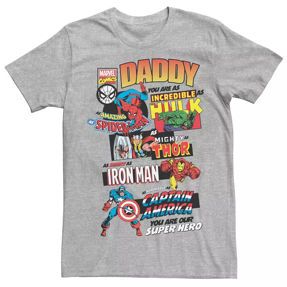 Men's Marvel Avengers Father's Day Retro Comic Graphic Tee,  Product Image