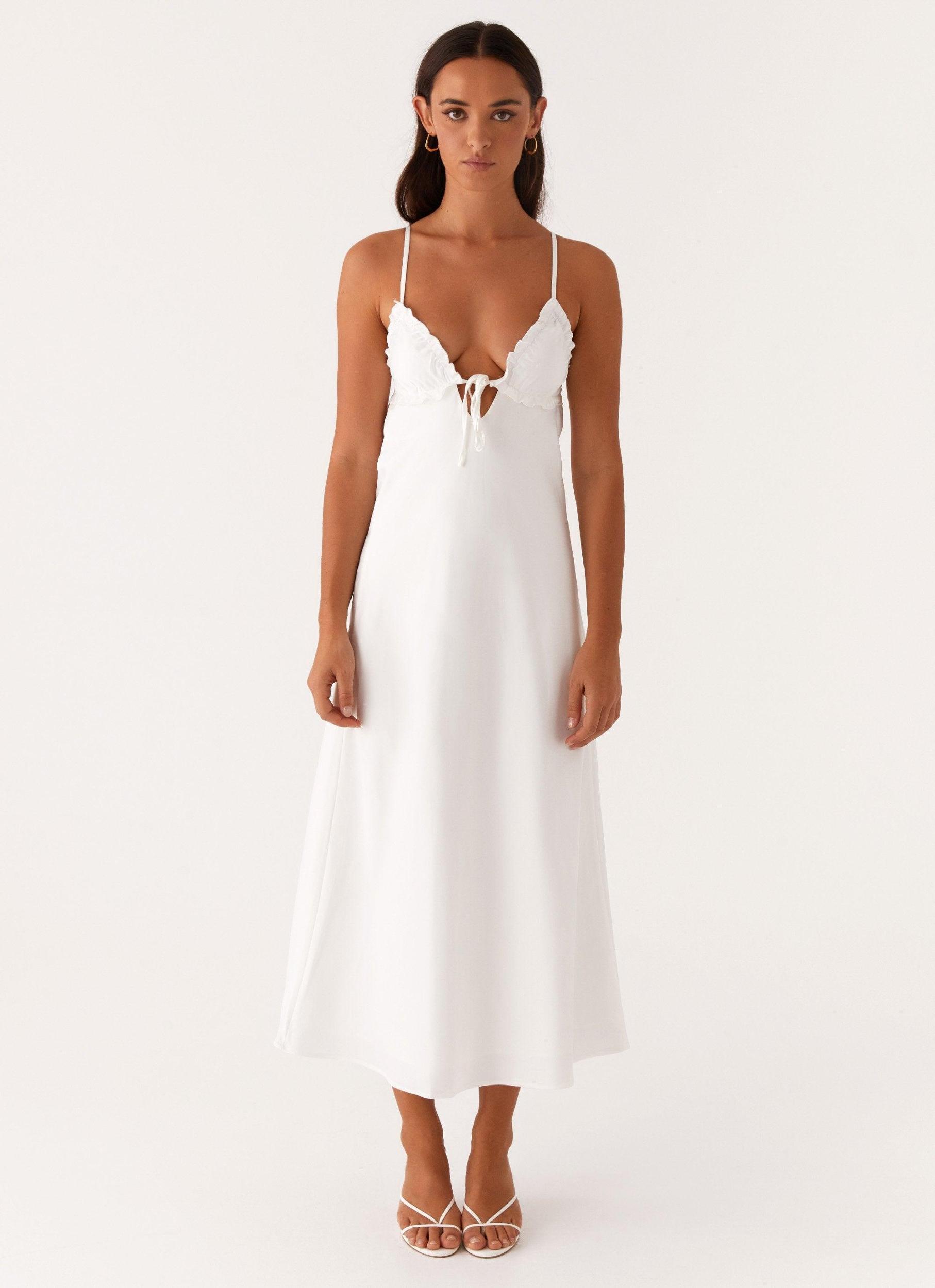 Take Note Midi Dress - White Product Image