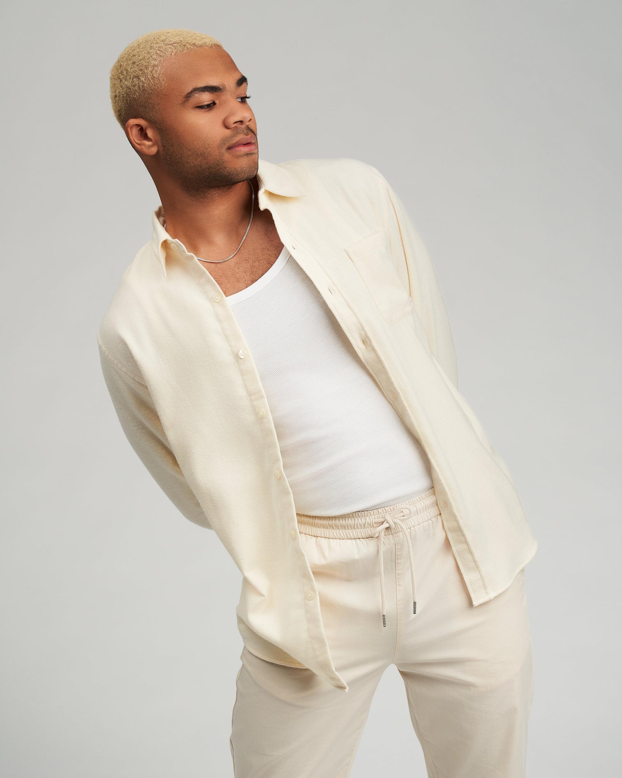 Organic Flannel Shirt - Ocean Green Product Image