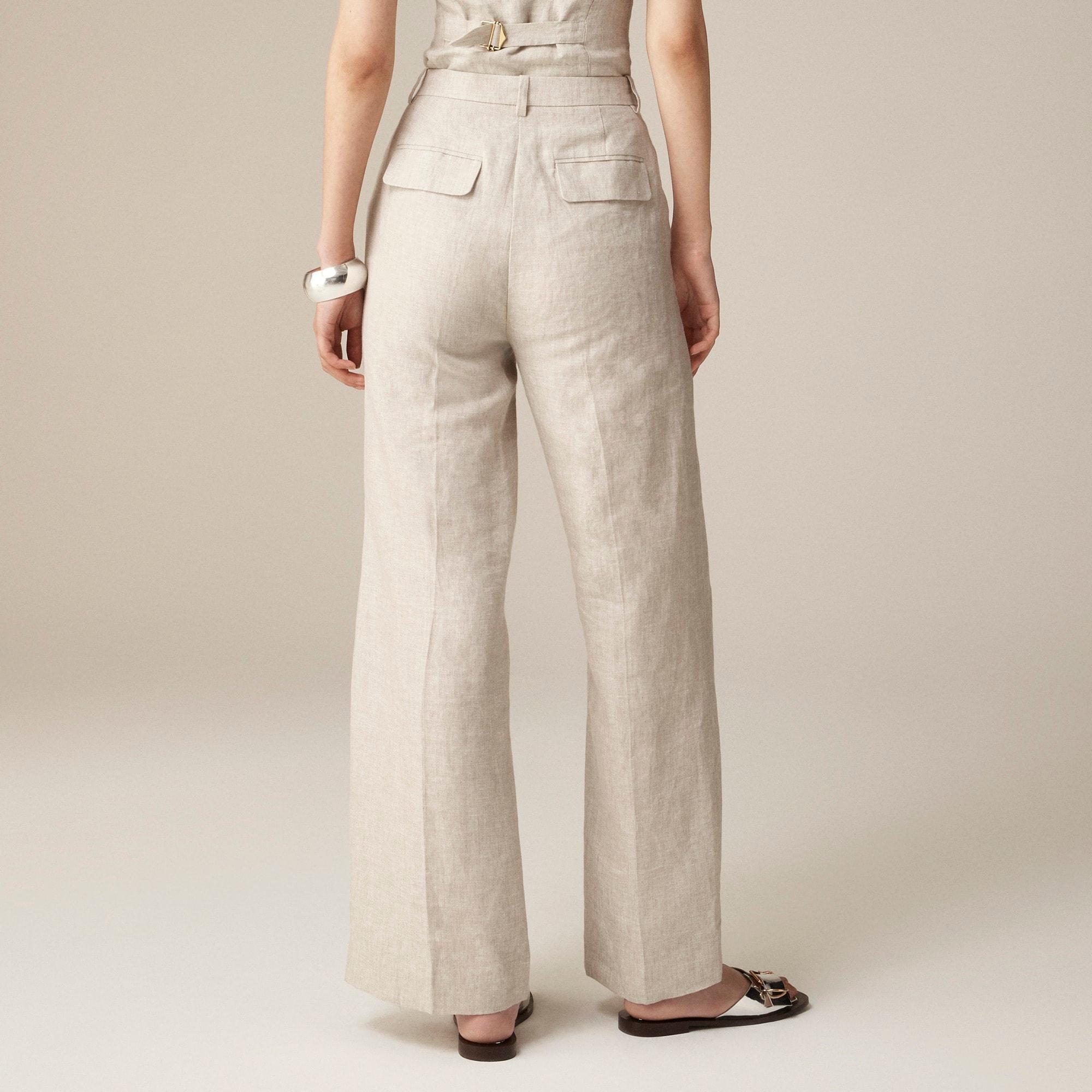 Wide-leg Essential pant in linen Product Image