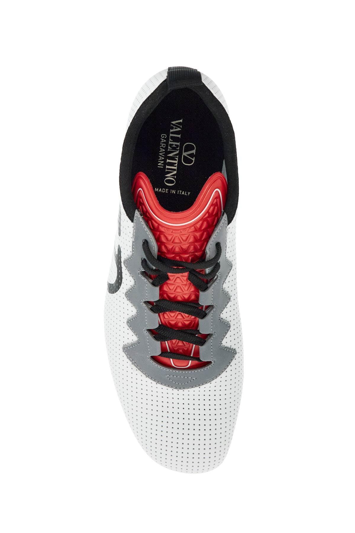 VALENTINO GARAVANI Chromathon Low-top Sneakers In Perforated Leather In Multi Product Image