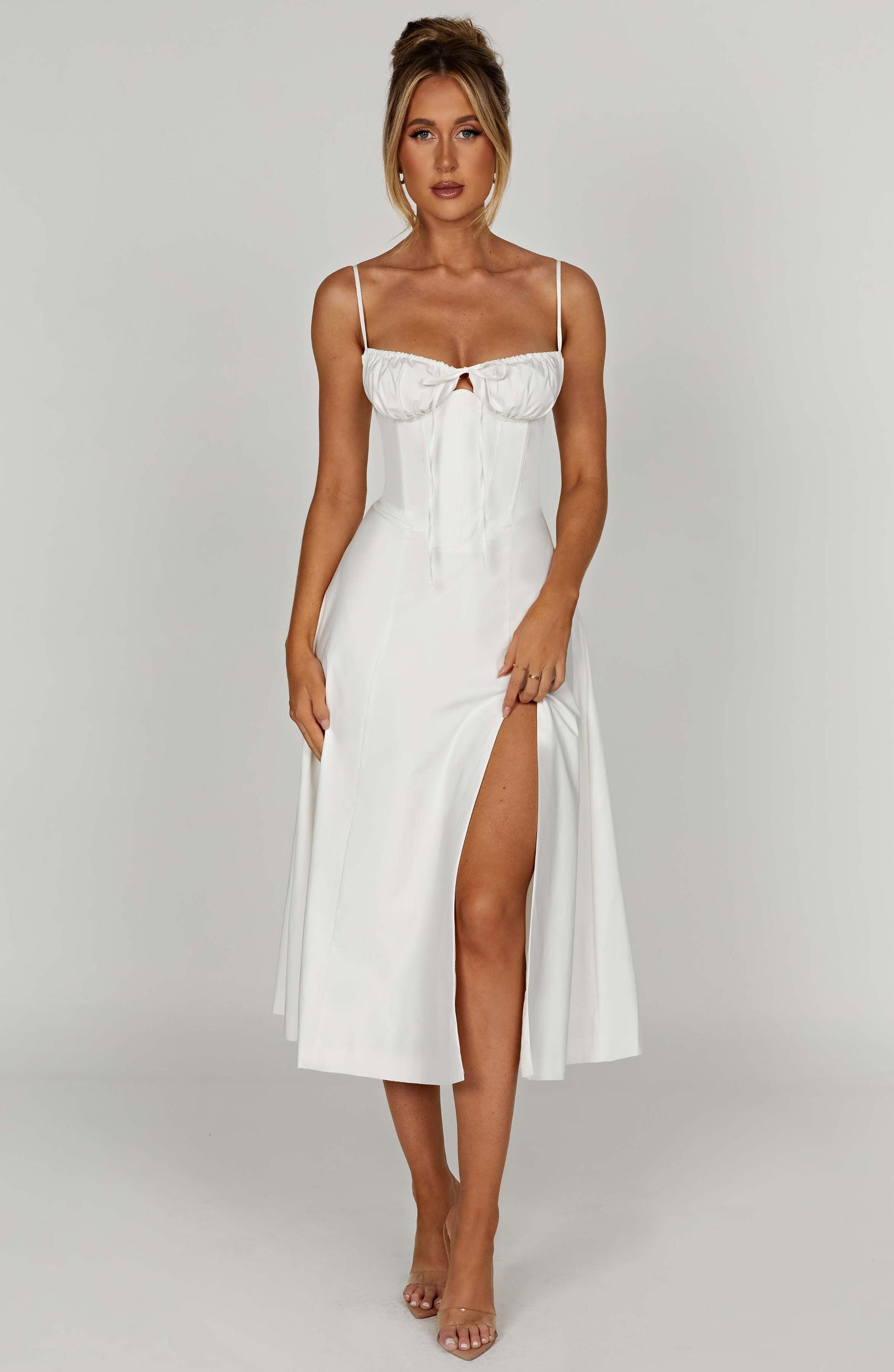 Deanna Midi Dress - Ivory Product Image