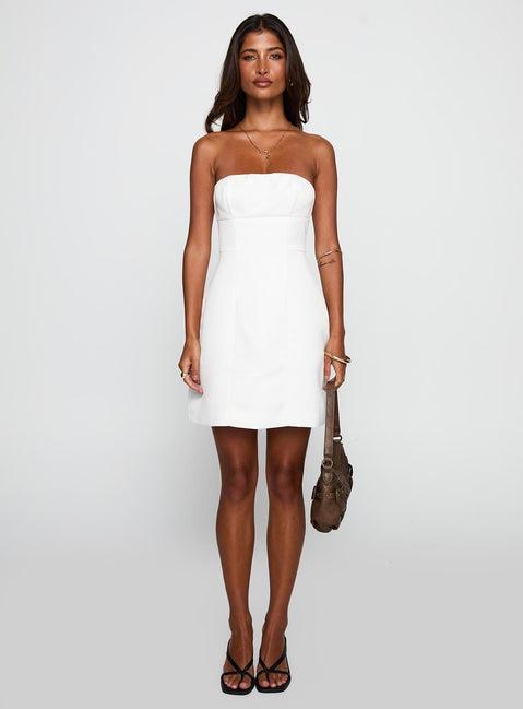 Gywneira Strapless Mini Dress White Product Image