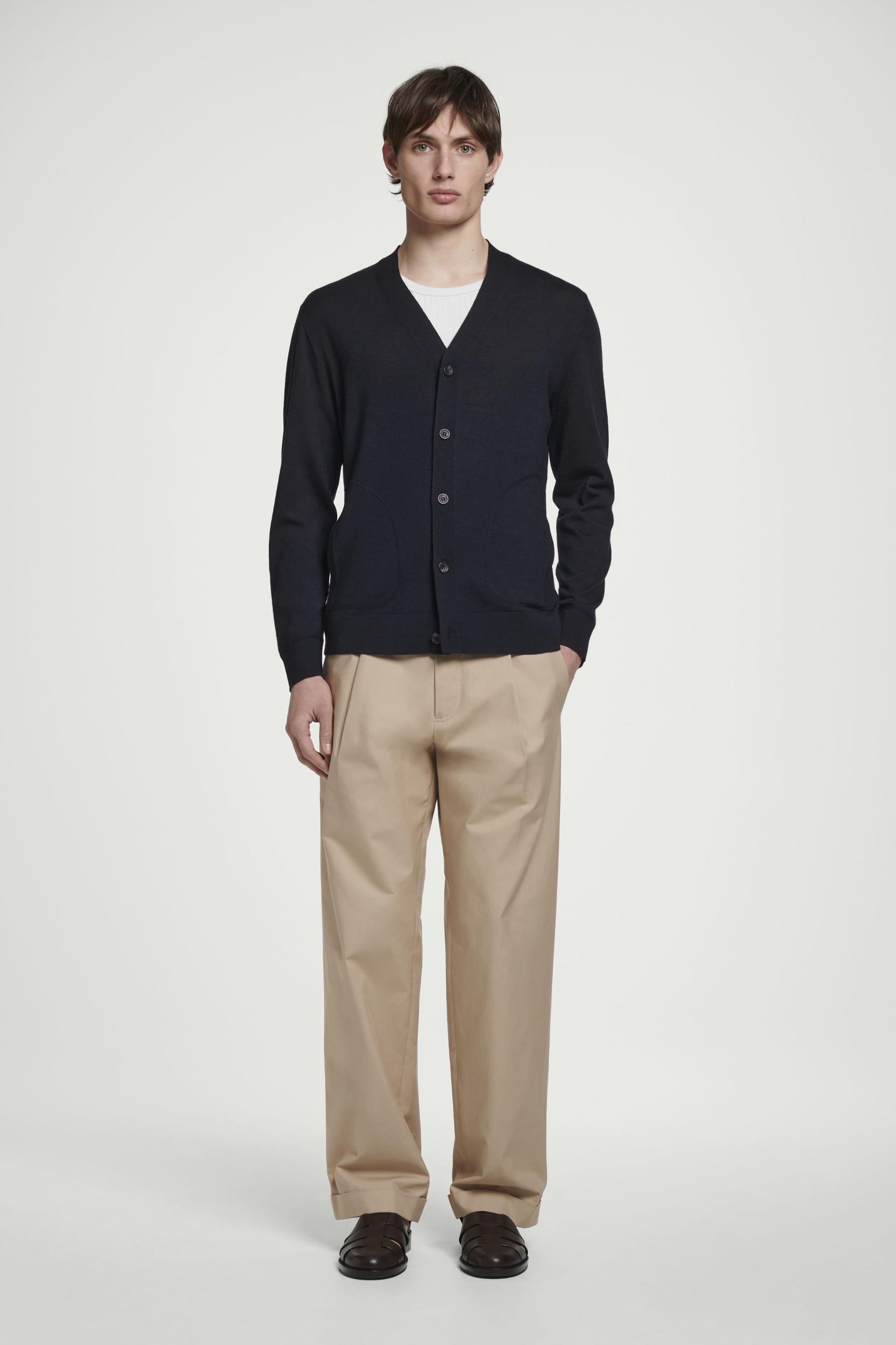 MERINO WOOL V-NECK CARDIGAN Product Image