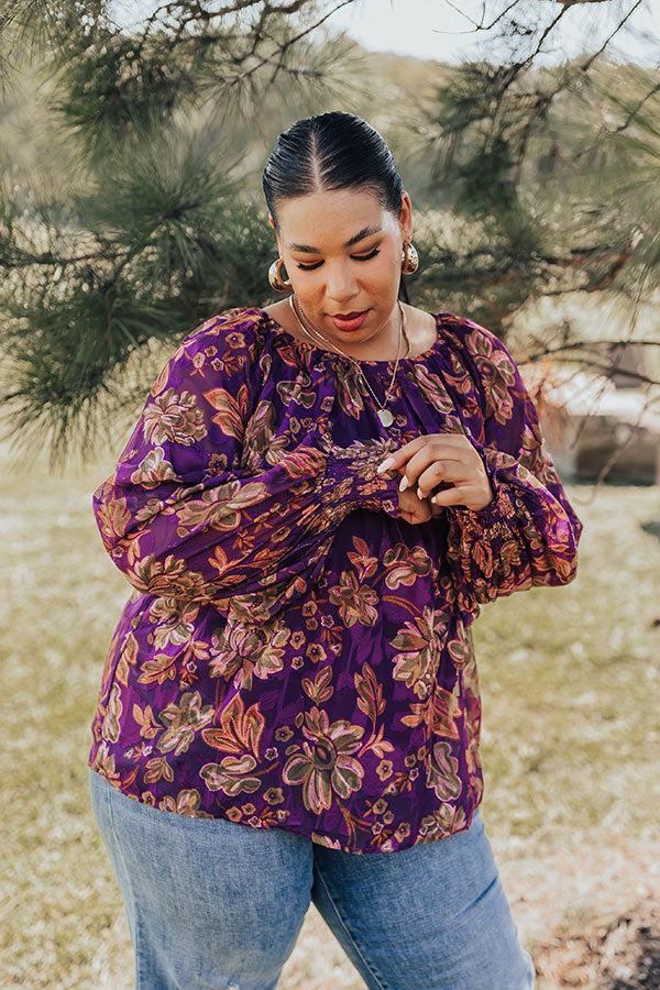 Vineyard Charm Floral Top Curves Product Image