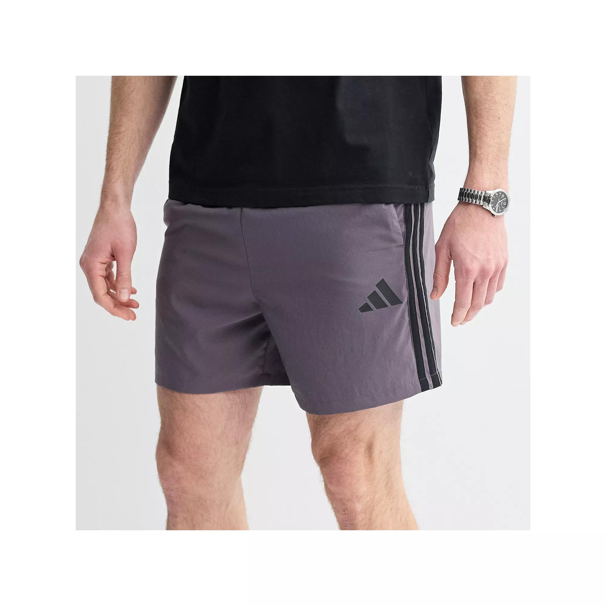 adidas Essential 3-Stripes Chelsea Shorts Grey Strata XL Mens Product Image