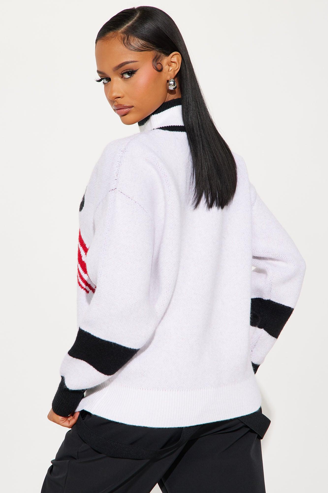 Après Ski Pullover Sweater - White/combo Female Product Image