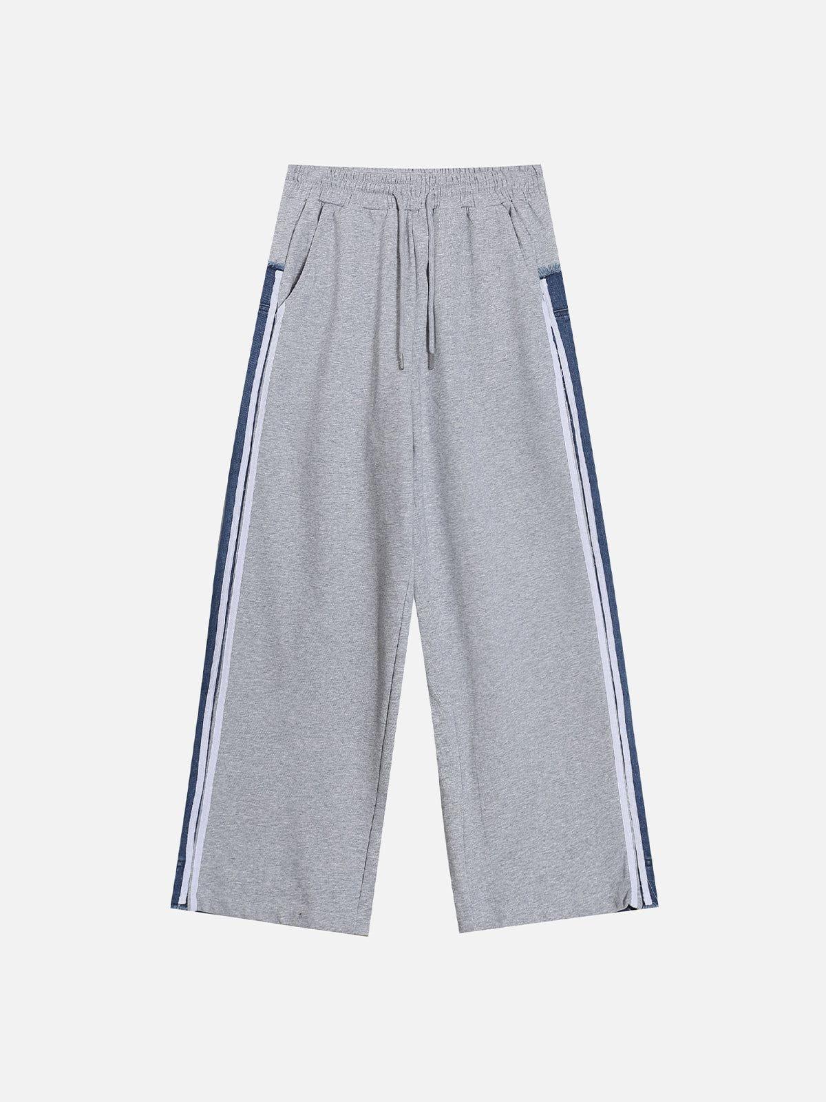 Aelfric Eden Denim Patchwork Sweatpants Product Image