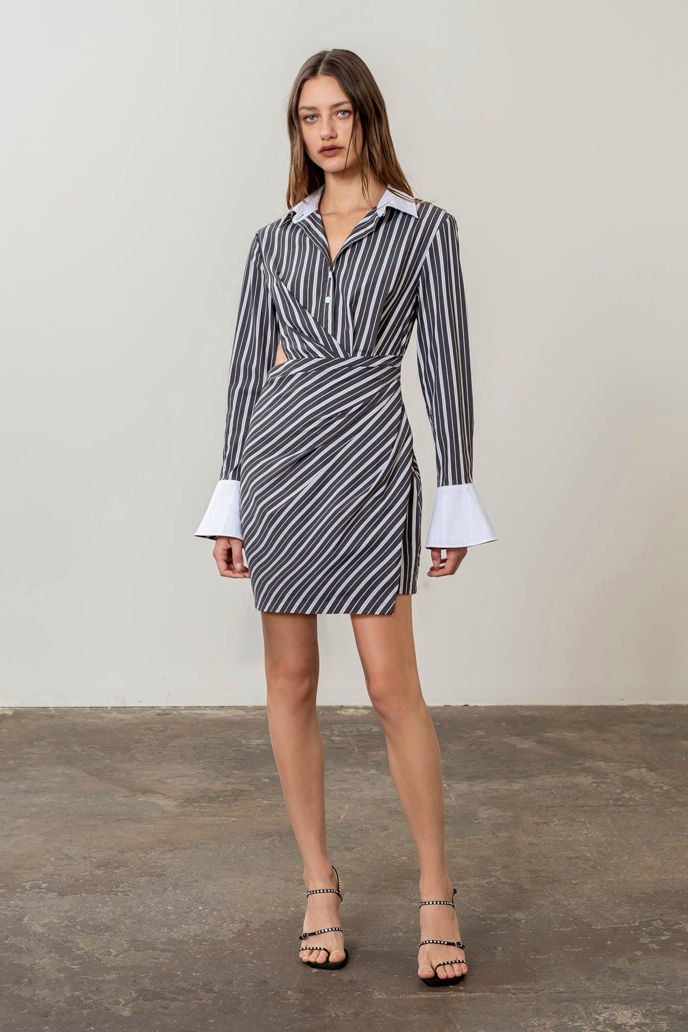 Lauren Striped Mini Dress FINAL SALE Product Image