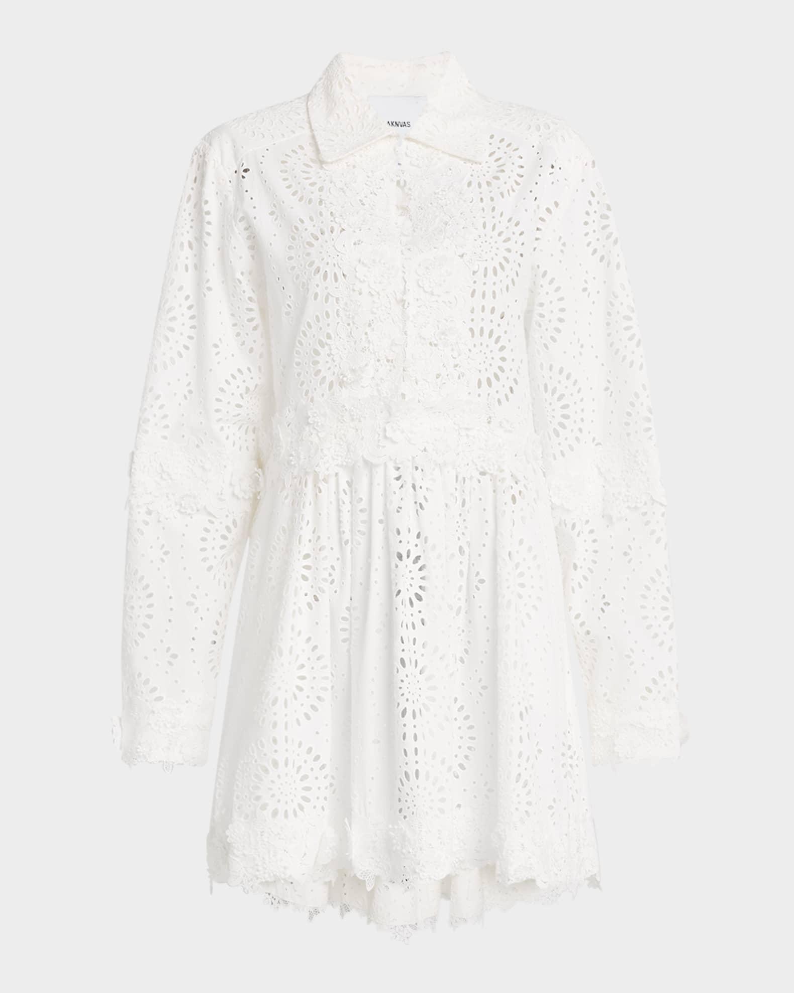 Andie Floral Eyelet Mini Dress Product Image