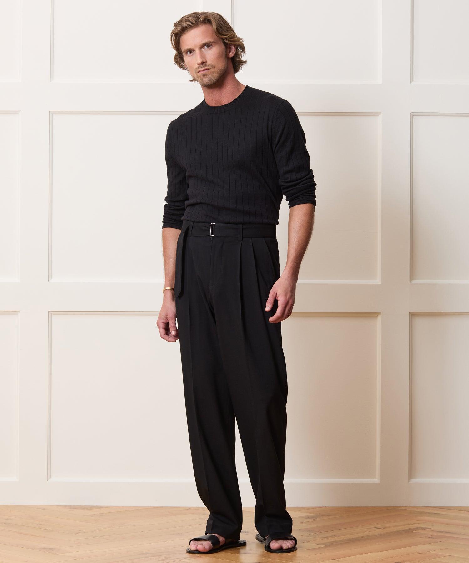 Lightweight Linen-Cotton Crewneck Sweater Product Image