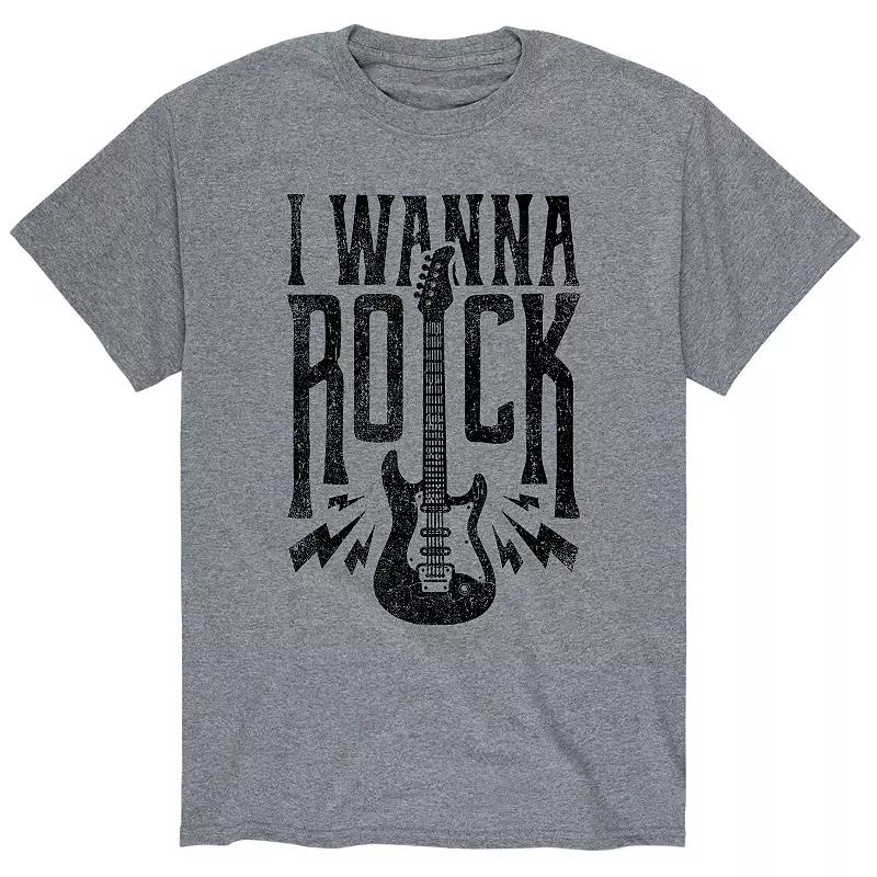 Men's I Wanna Rock Black Tee,  Product Image