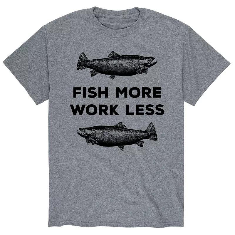 Men's Fish More Work Less Tee,  Product Image