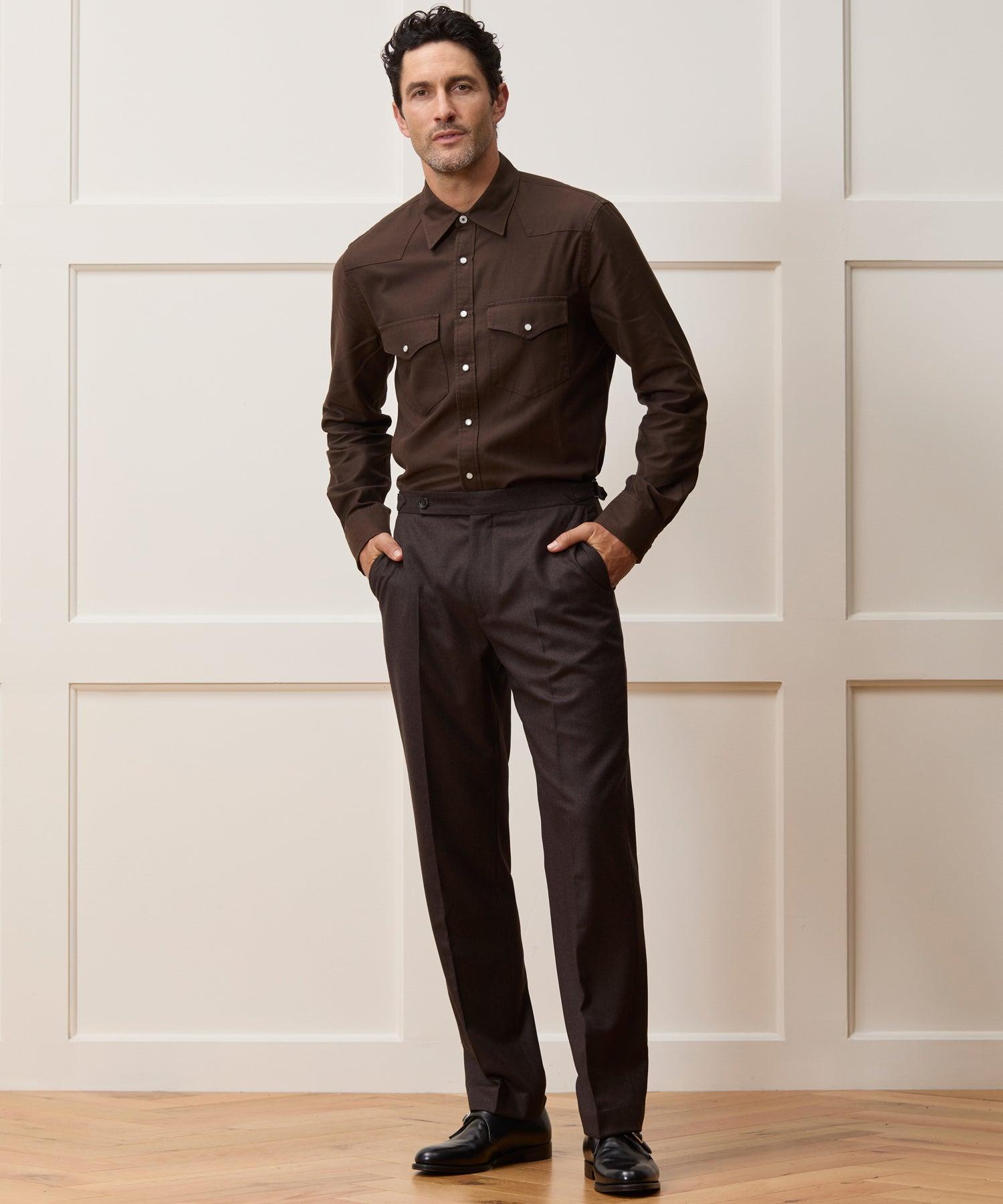 Italian Flannel Side Tab Trouser Product Image