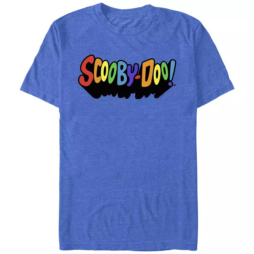 Men's Scooby-Doo Rainbow Logo Pride Graphic Tee, Size: Large, Royal Grey Product Image