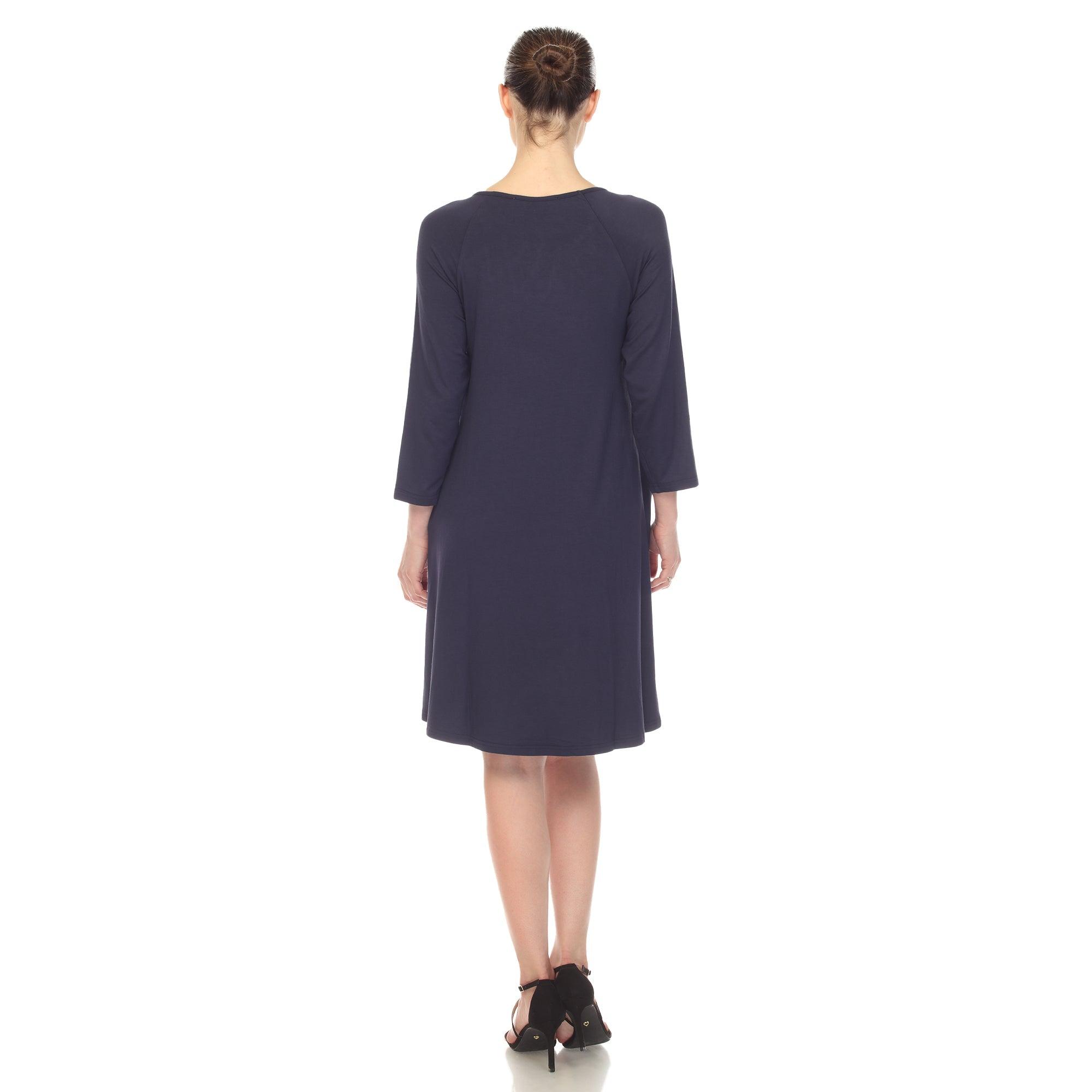 Criss Cross Neckline Swing Midi Dress Product Image