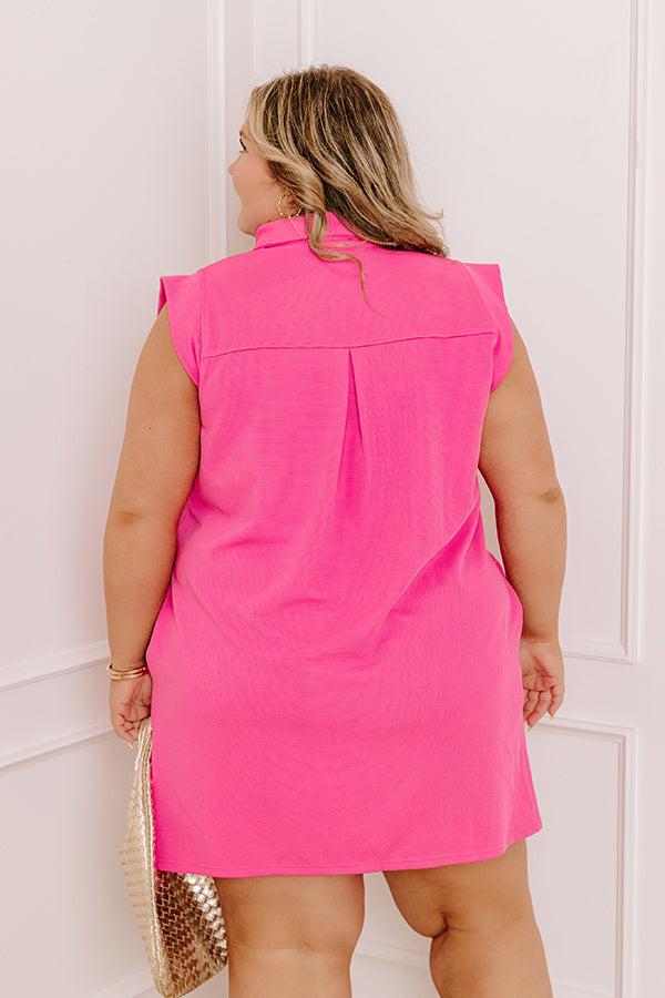 Coastal Dreamer Mini Dress in Pink Curves Product Image