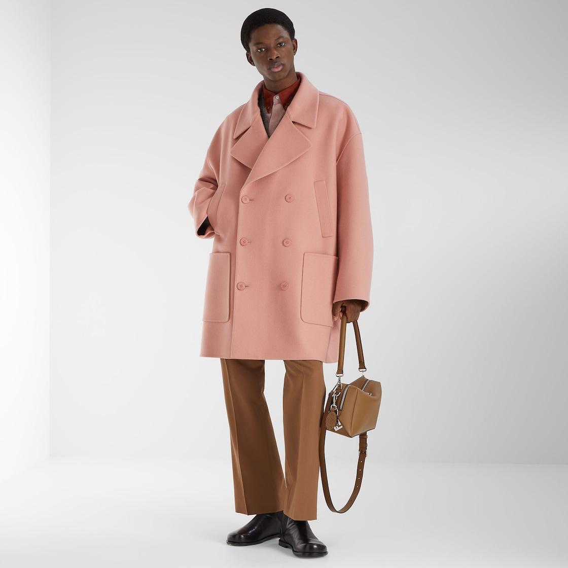 Coat Pale pink wool pea coat Product Image
