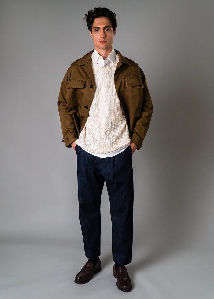 Cream Open Weave Tee Product Image