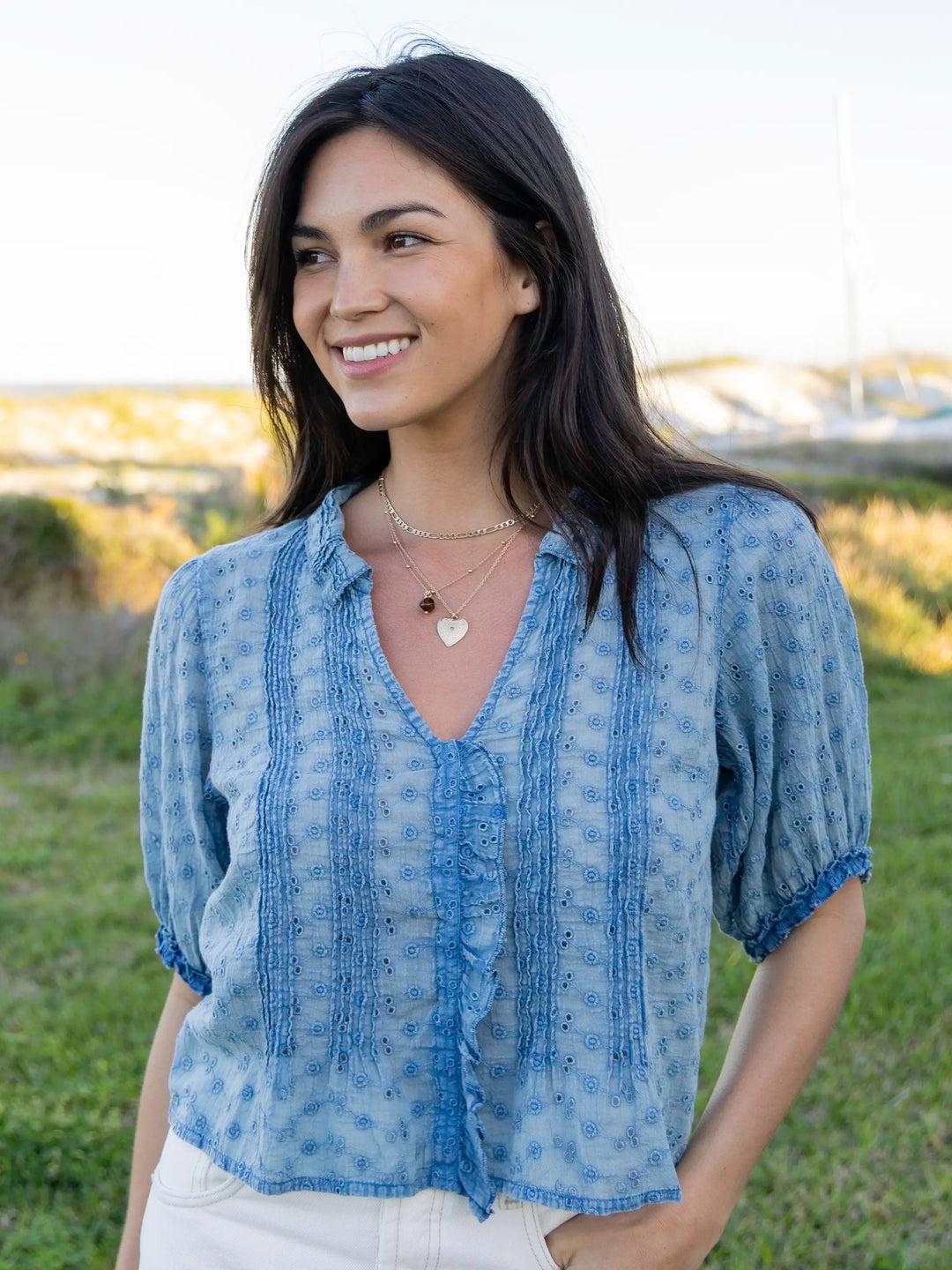 Annie Cotton Eyelet Top Product Image