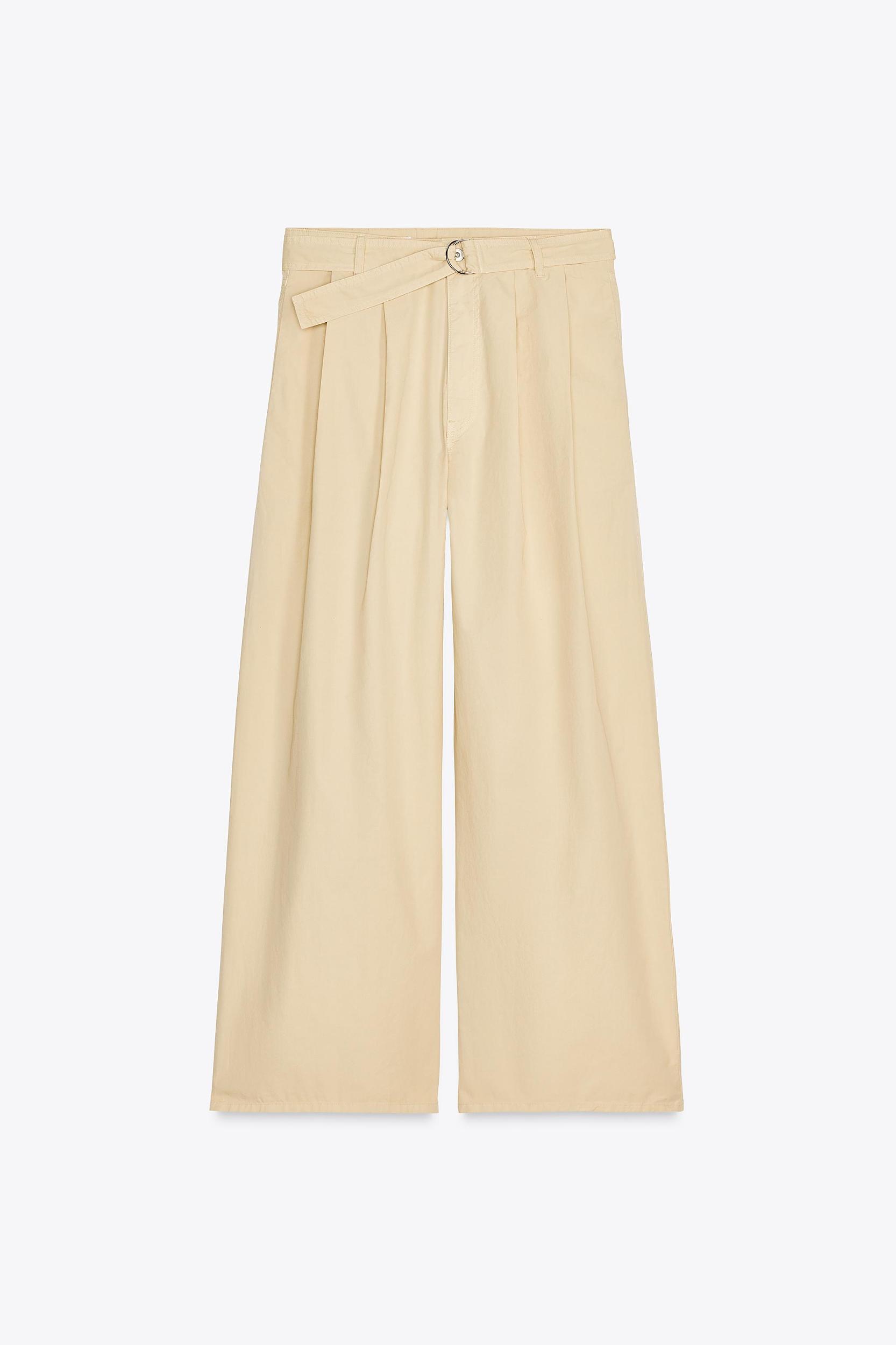 PLEATED BELTED PANTS Product Image