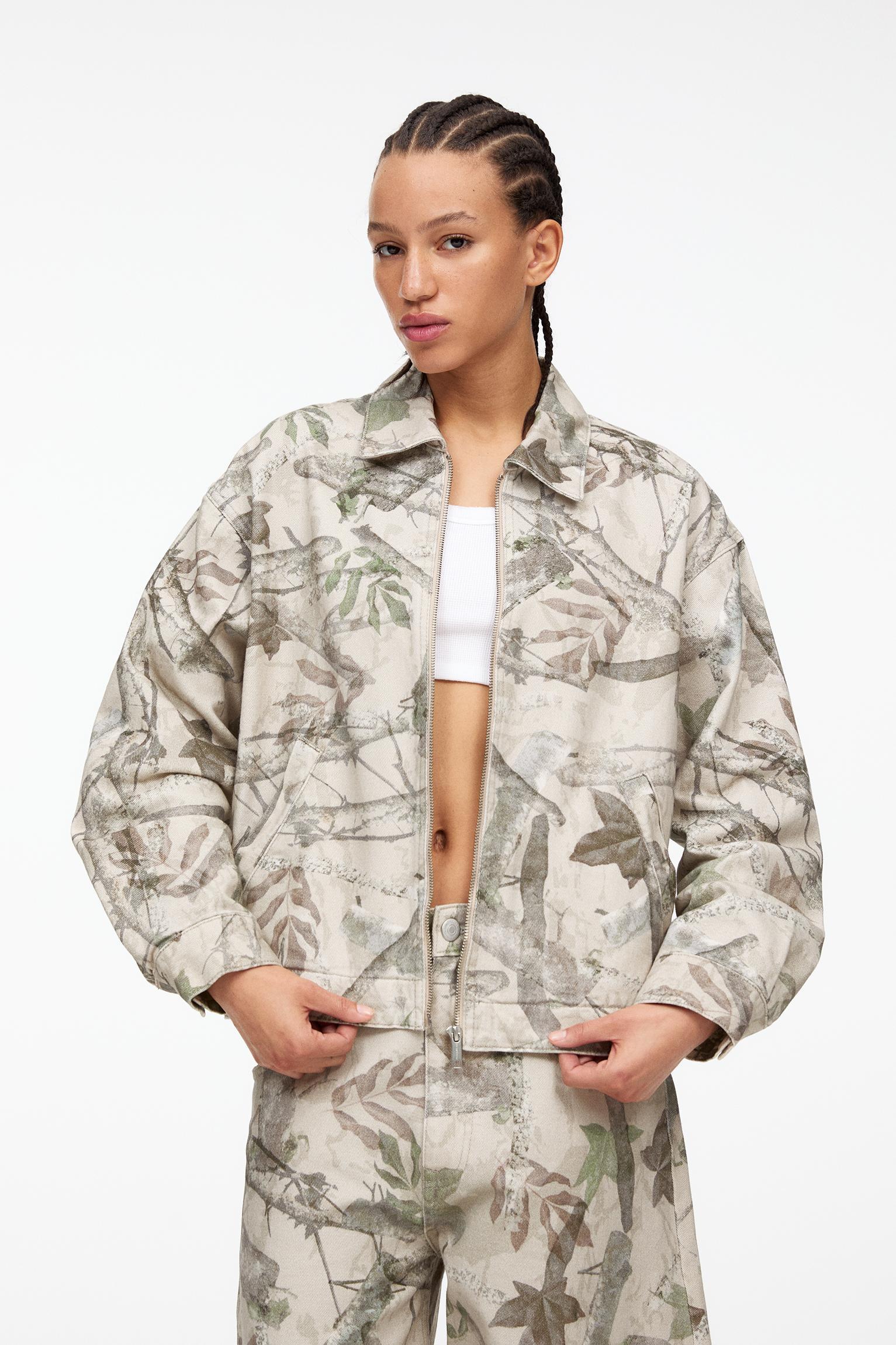 Leaf print utility jacket Product Image