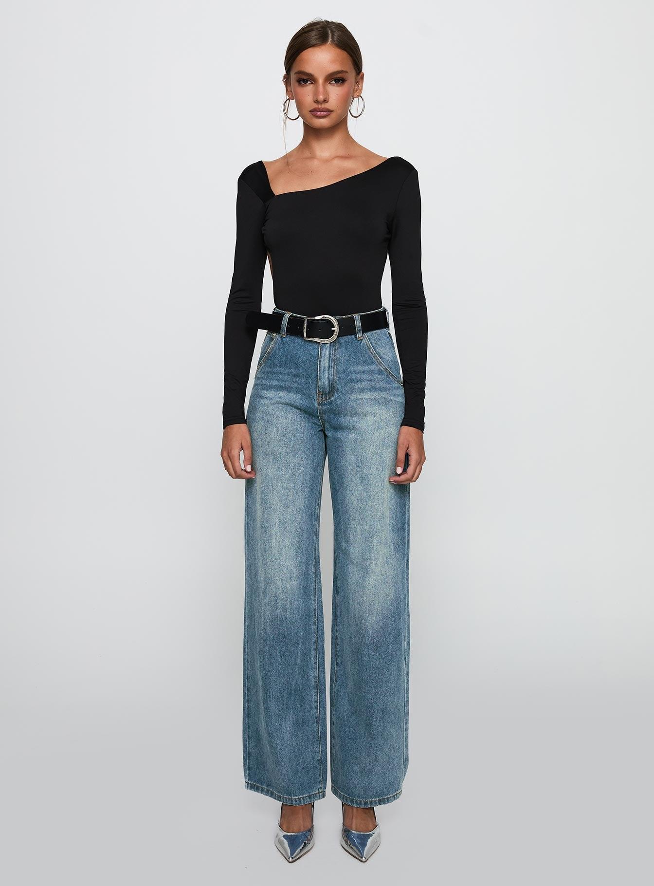 Look This Good Backless Bodysuit Black Product Image