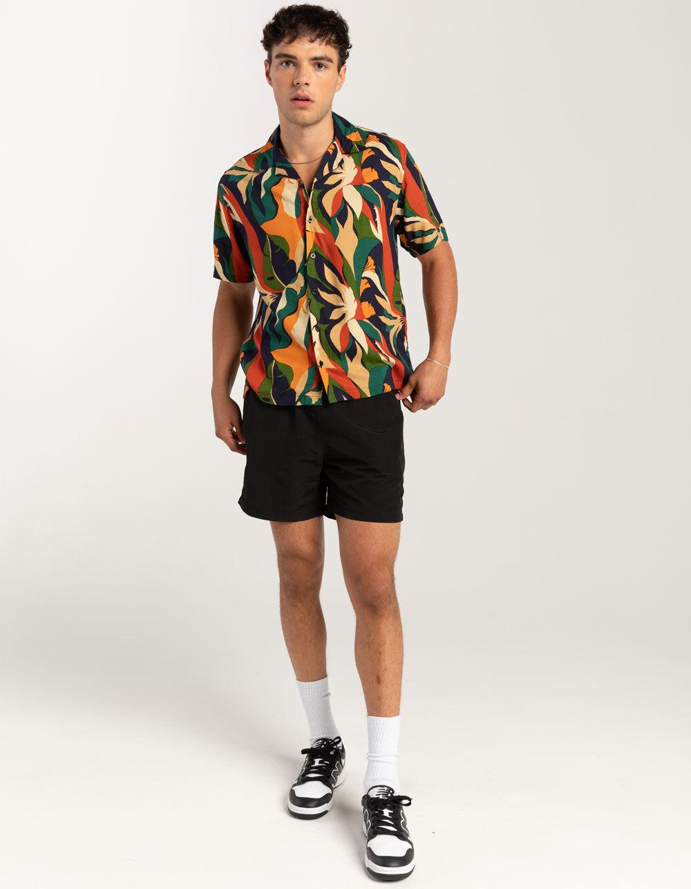 RSQ Mens Tropical Button Up Shirt - MULTI Product Image