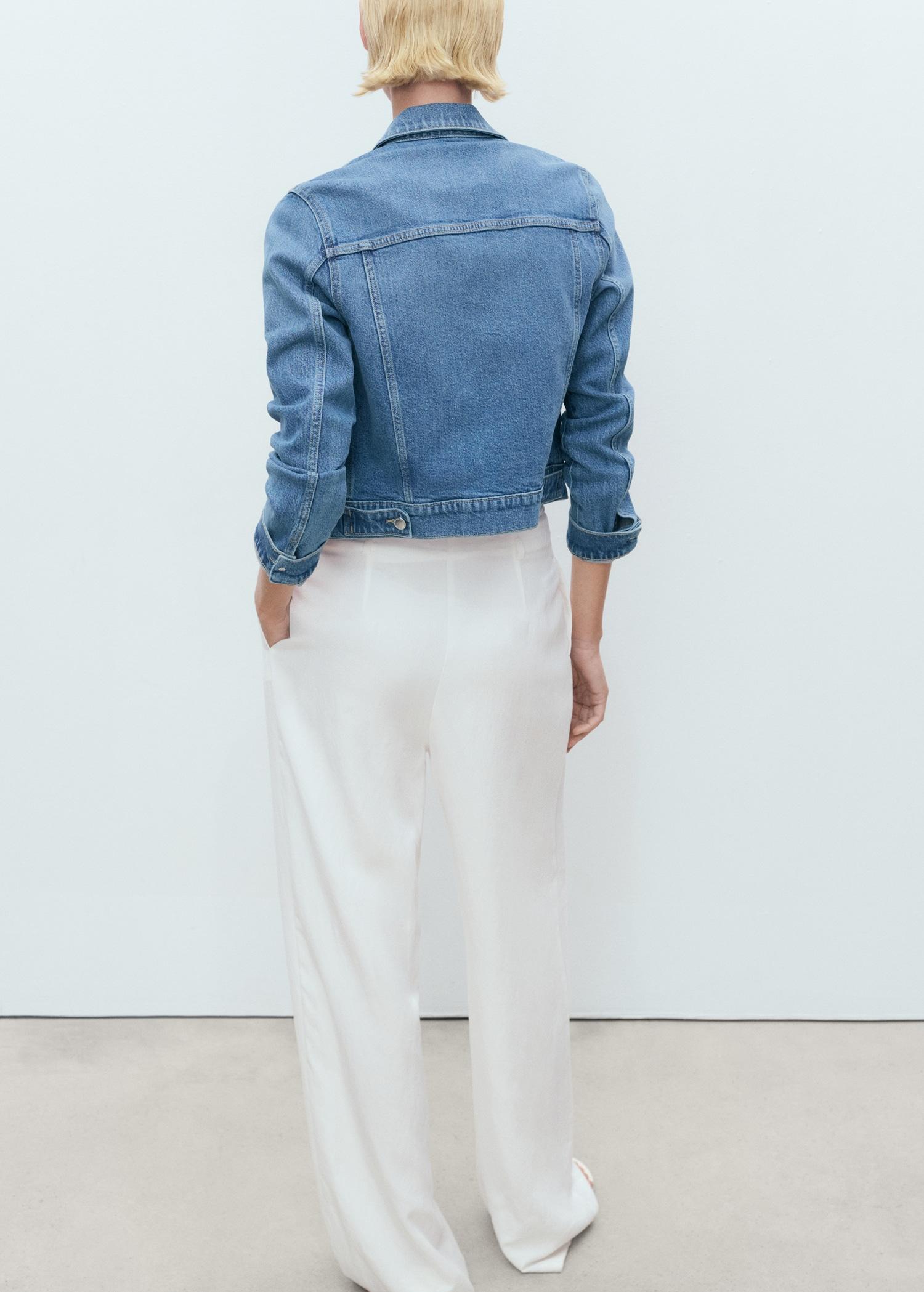 Pockets denim jacket - Women | MANGO USA Product Image