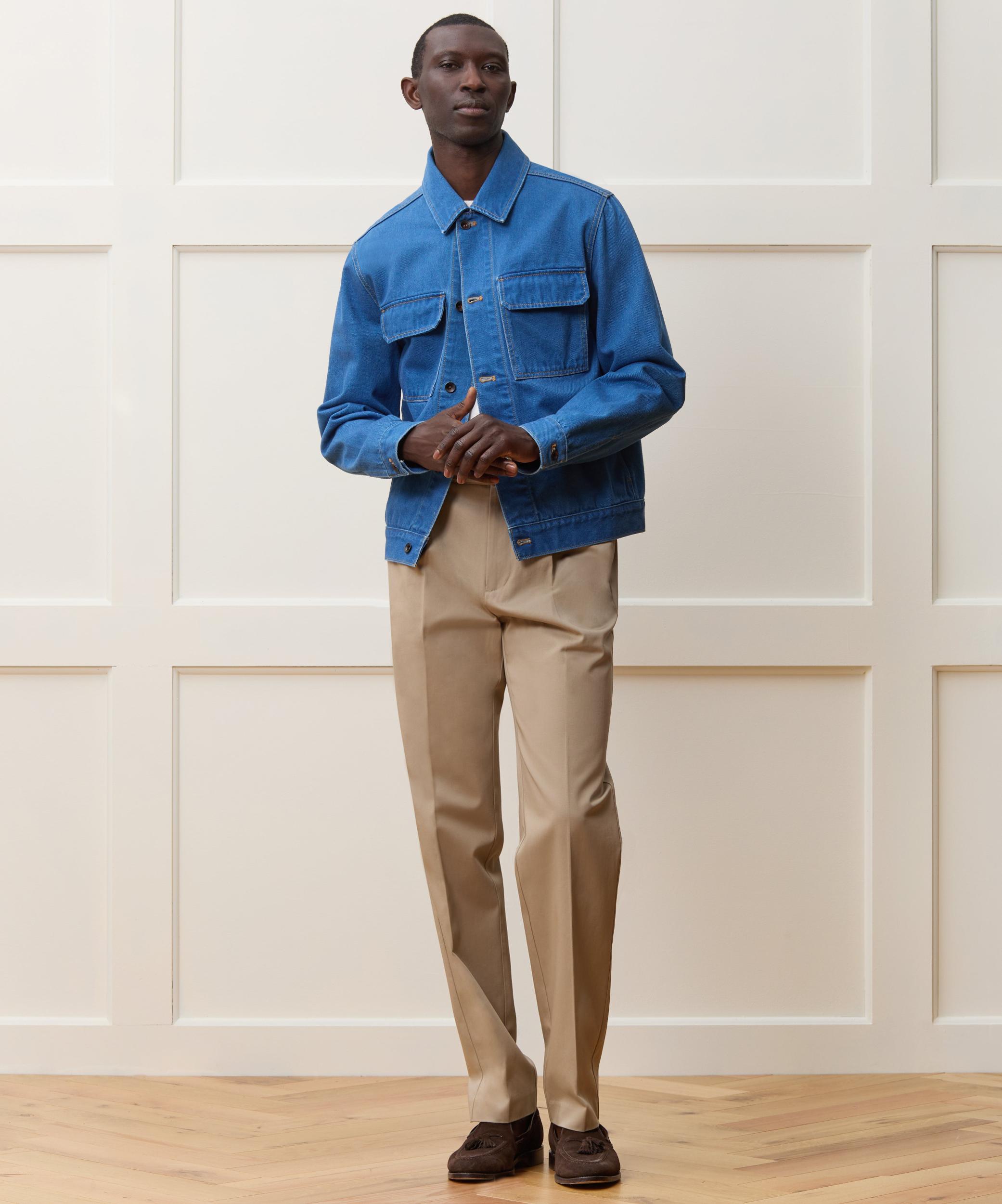 Italian Lightweight Cotton Side Tab Trouser Product Image