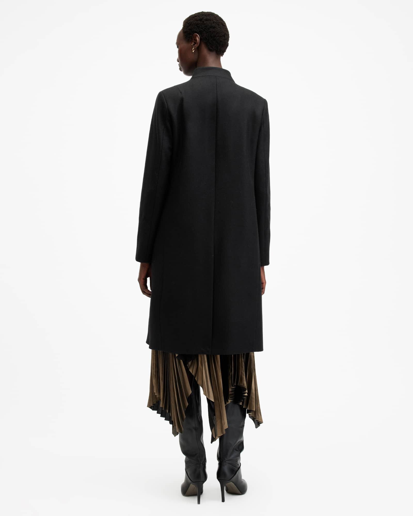 Sidney Wool Cashmere Blend Tailored Coat Black | ALLSAINTS US Product Image