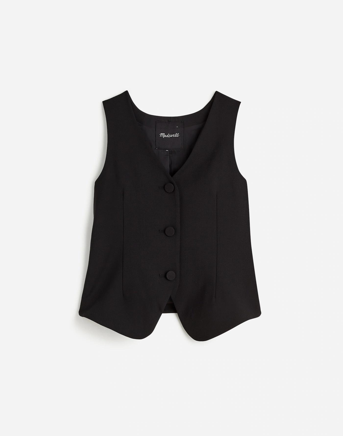 V-Neck Vest in Wool Blend Product Image